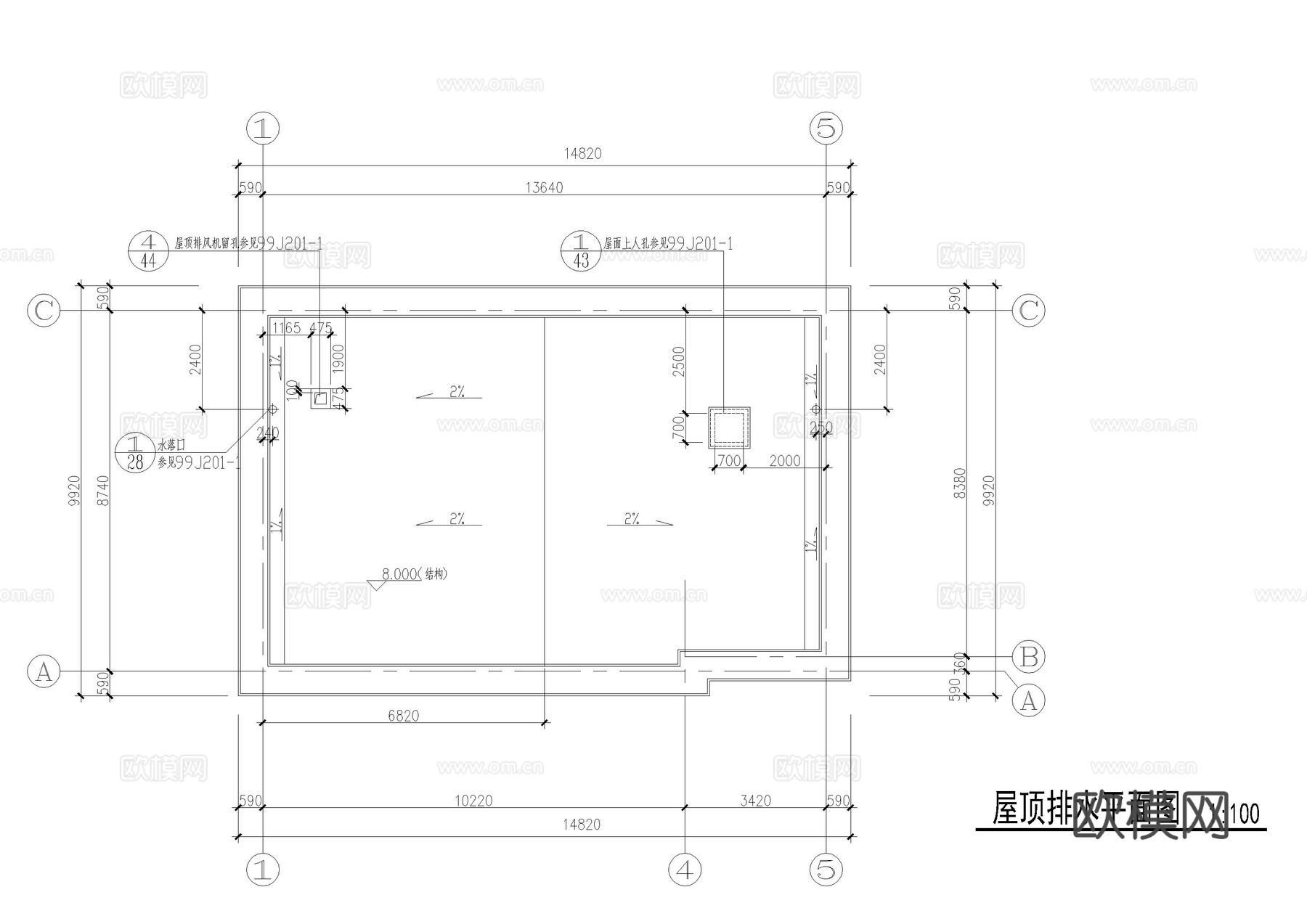 酒店建筑施工图cad施工图