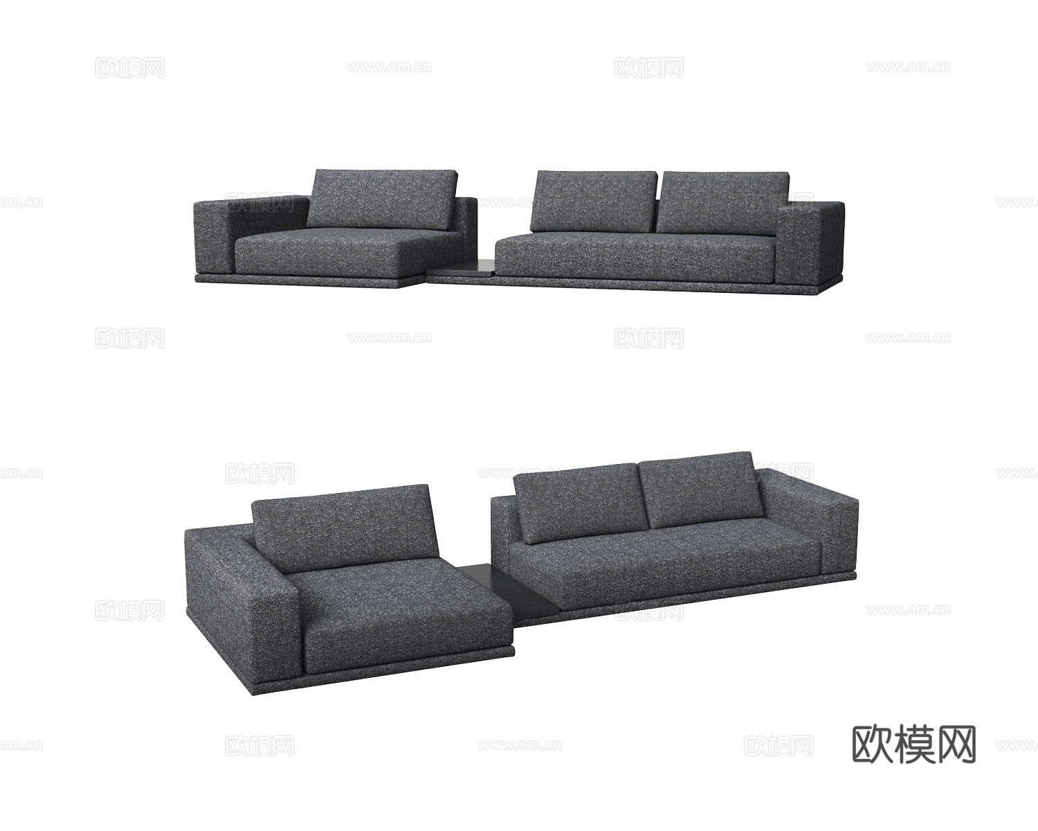 Palo Nero 拼接多人沙发3d模型下载