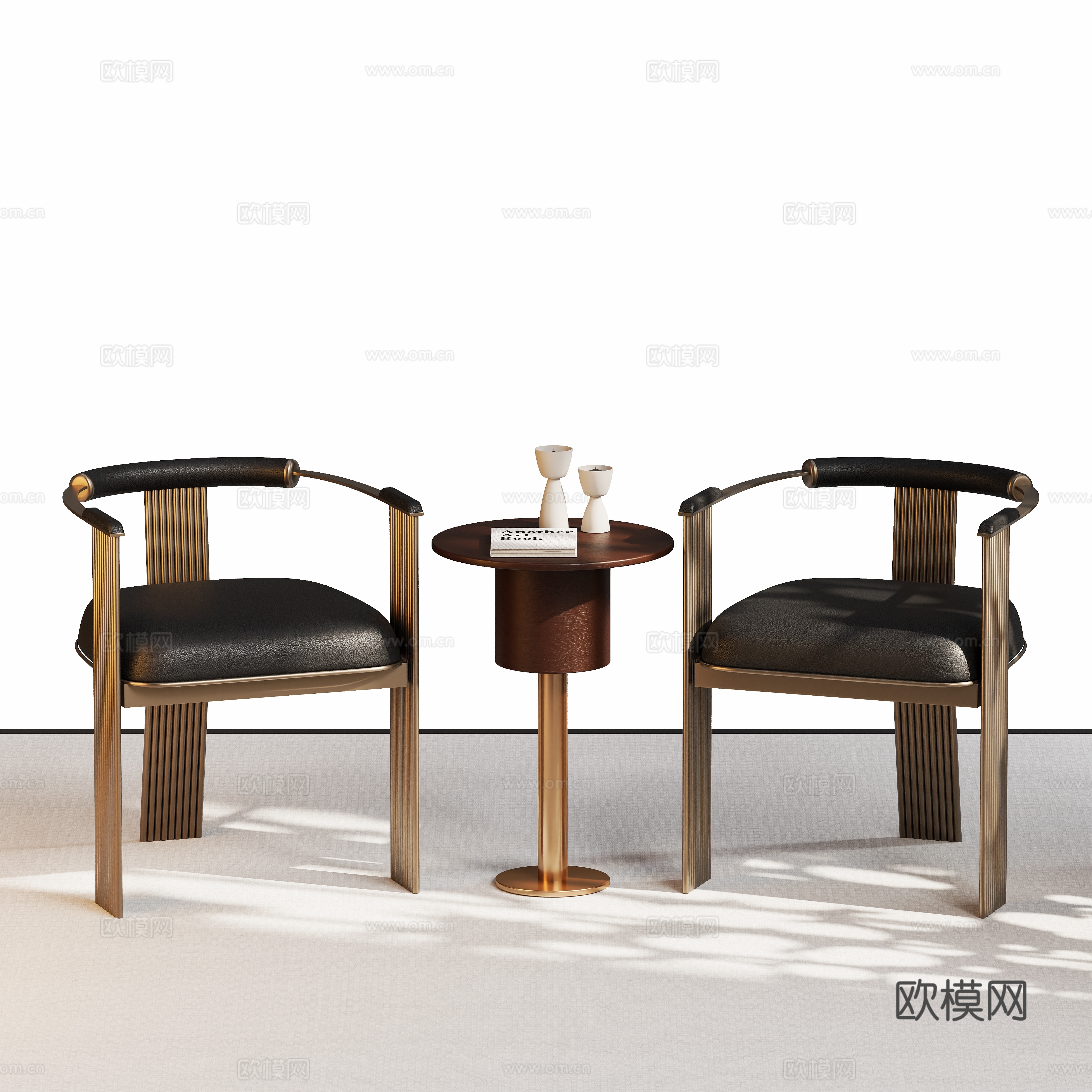 现代洽谈餐椅组合su模型