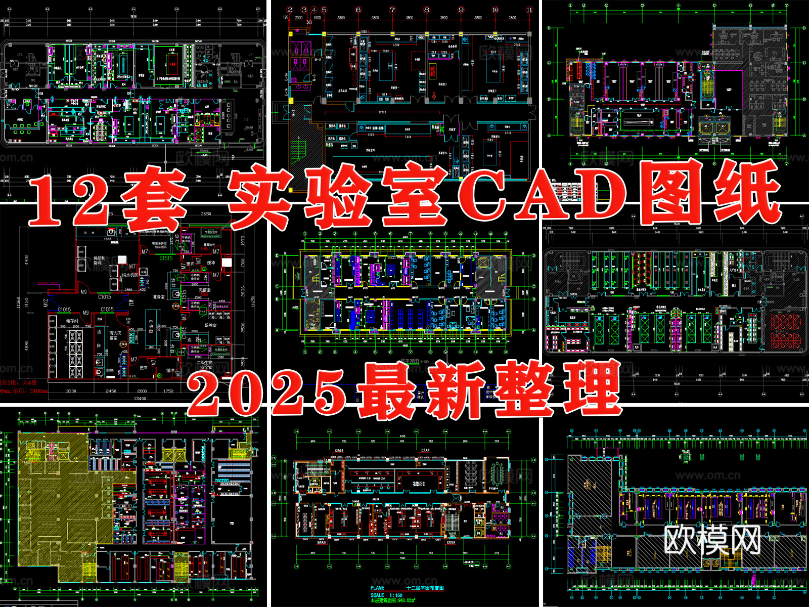实验室 净化实验室 检测实验室 科研实验室 研发室cad施工图