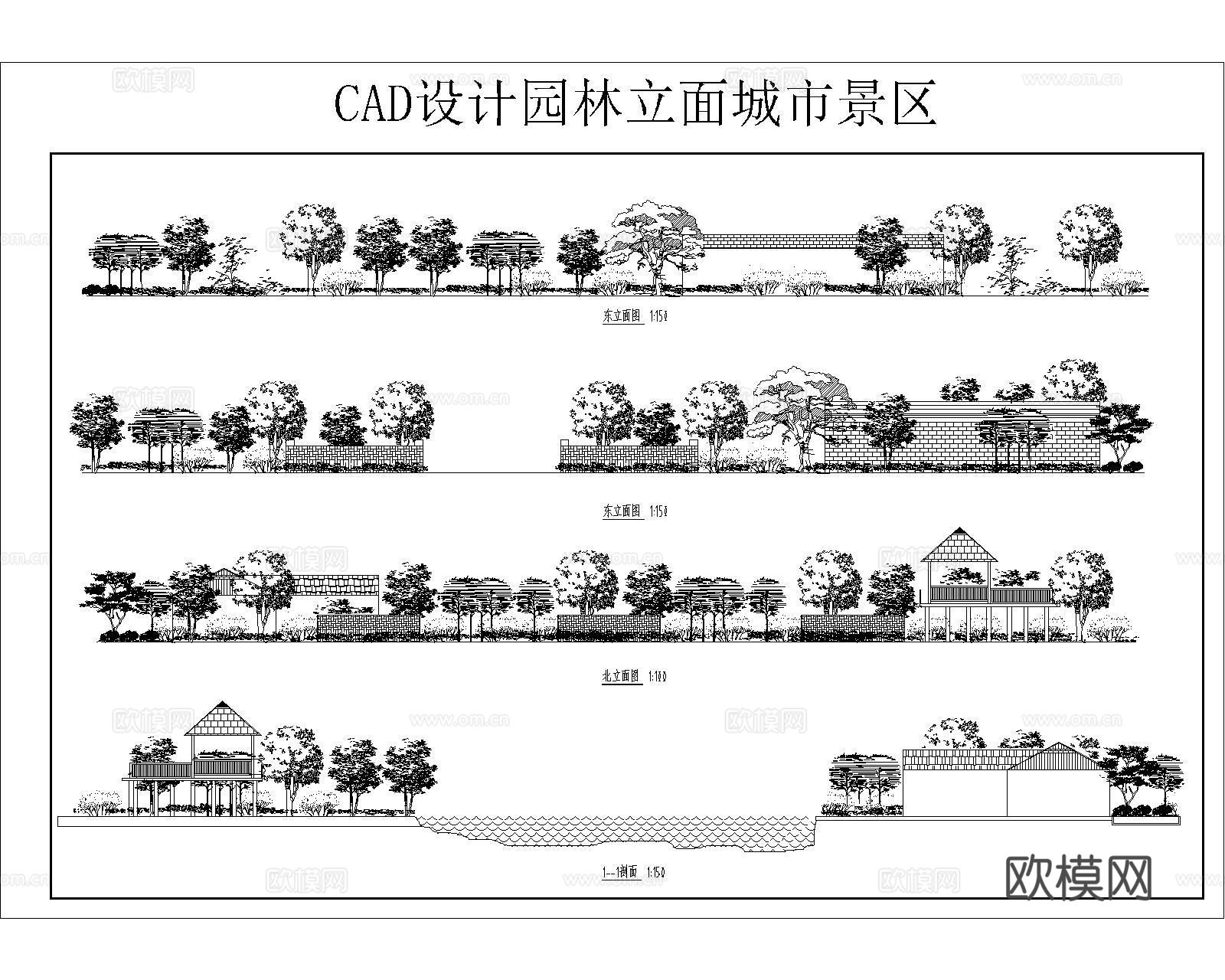 景观立面CADcad施工图