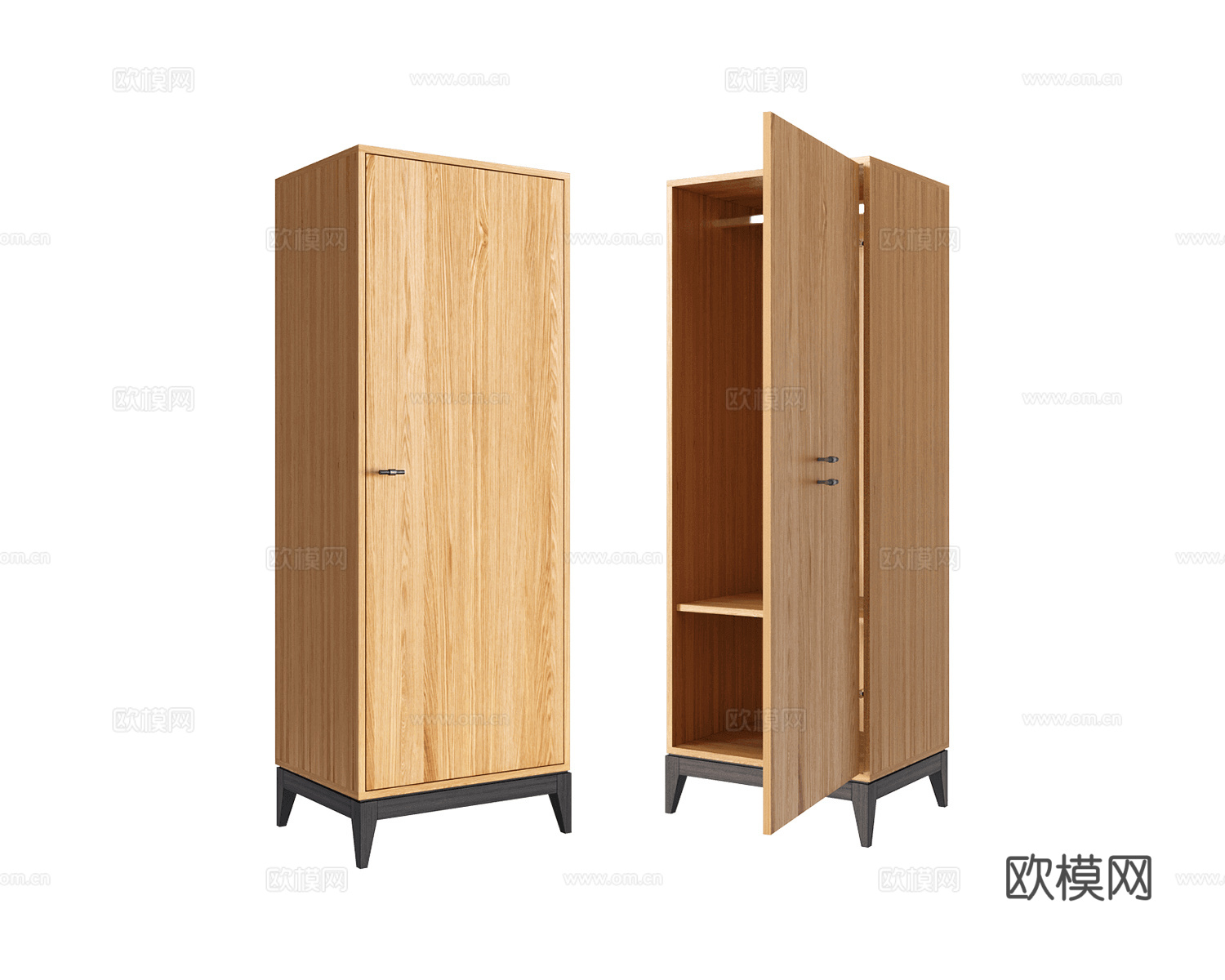 lulu'space 原木衣柜 储物柜3d模型下载