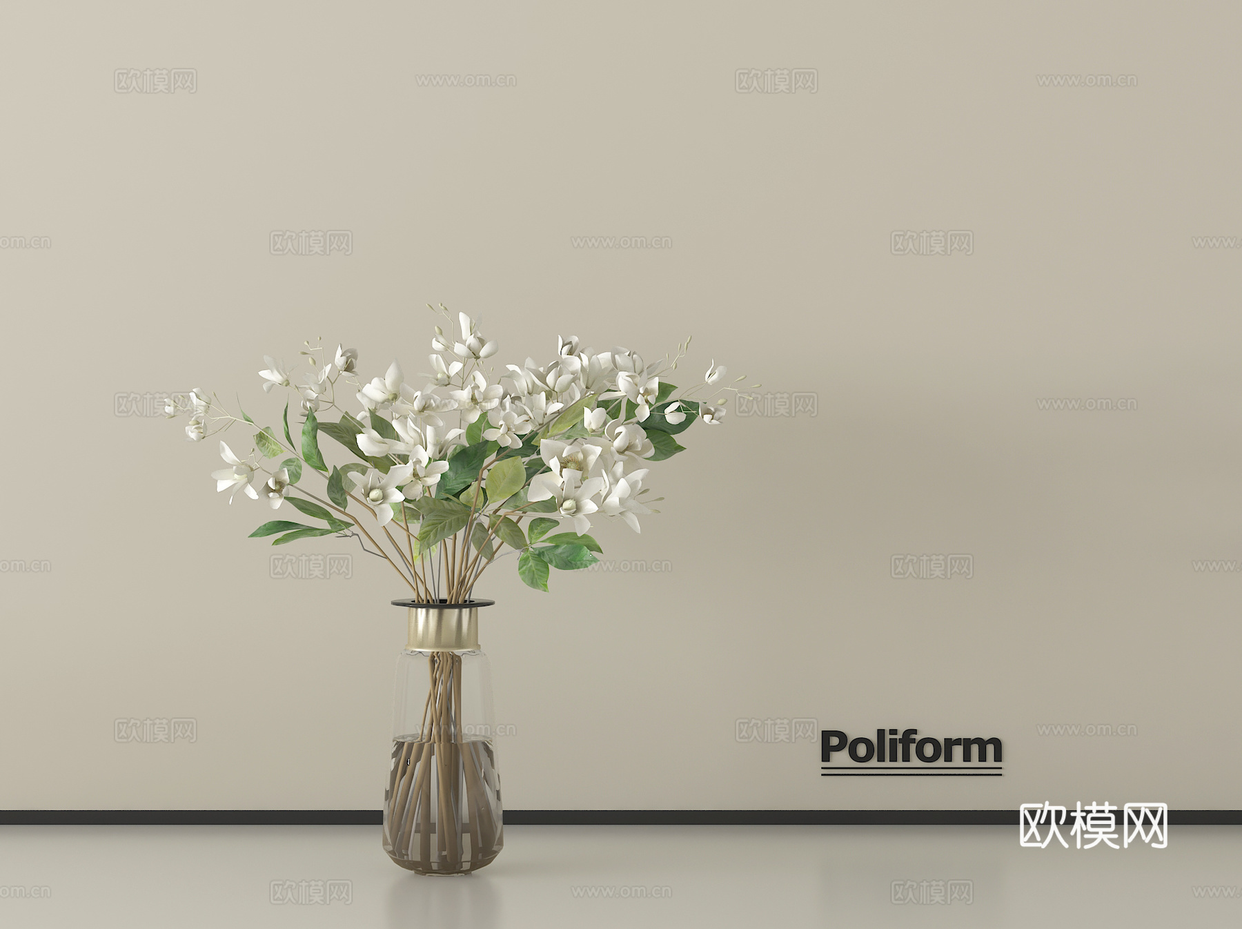 现代花瓶 花艺 盆栽su模型