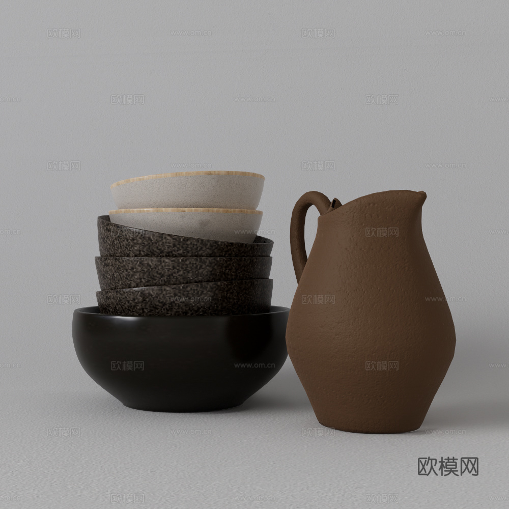 厨具摆件su模型