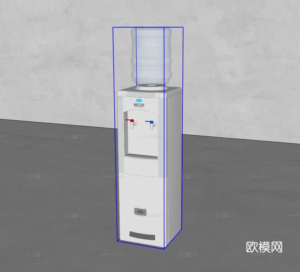 白色饮水机su模型
