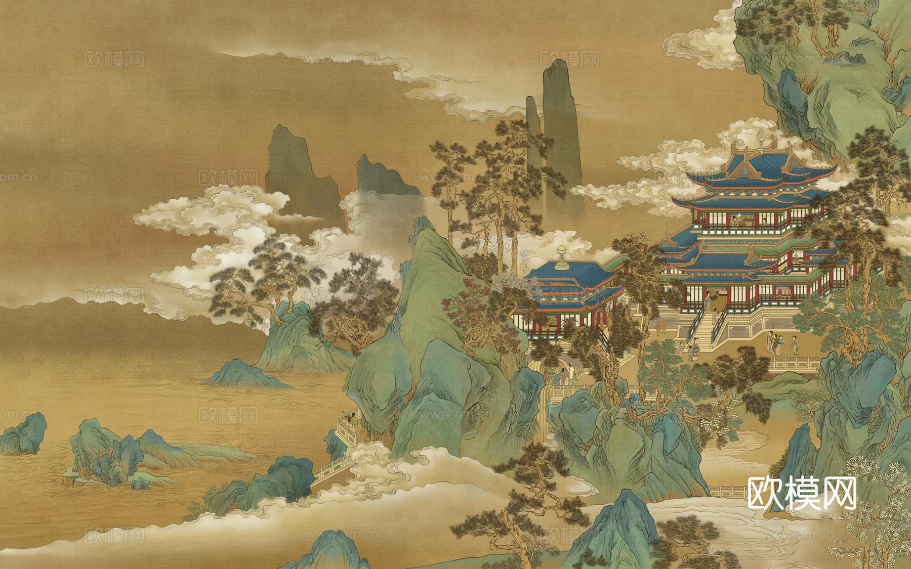 新中式中式挂画 山水挂画