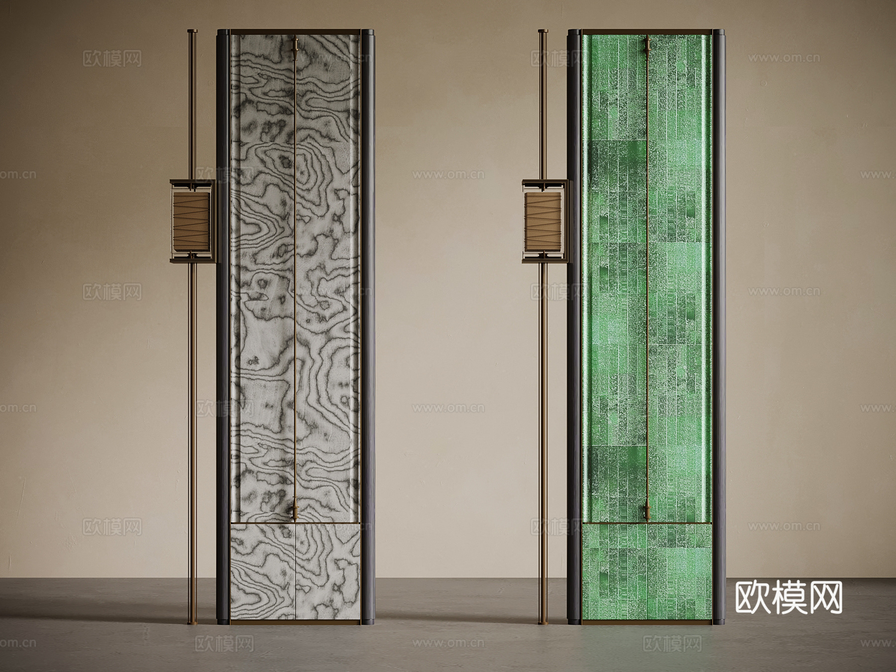 现代屏风柱子su模型