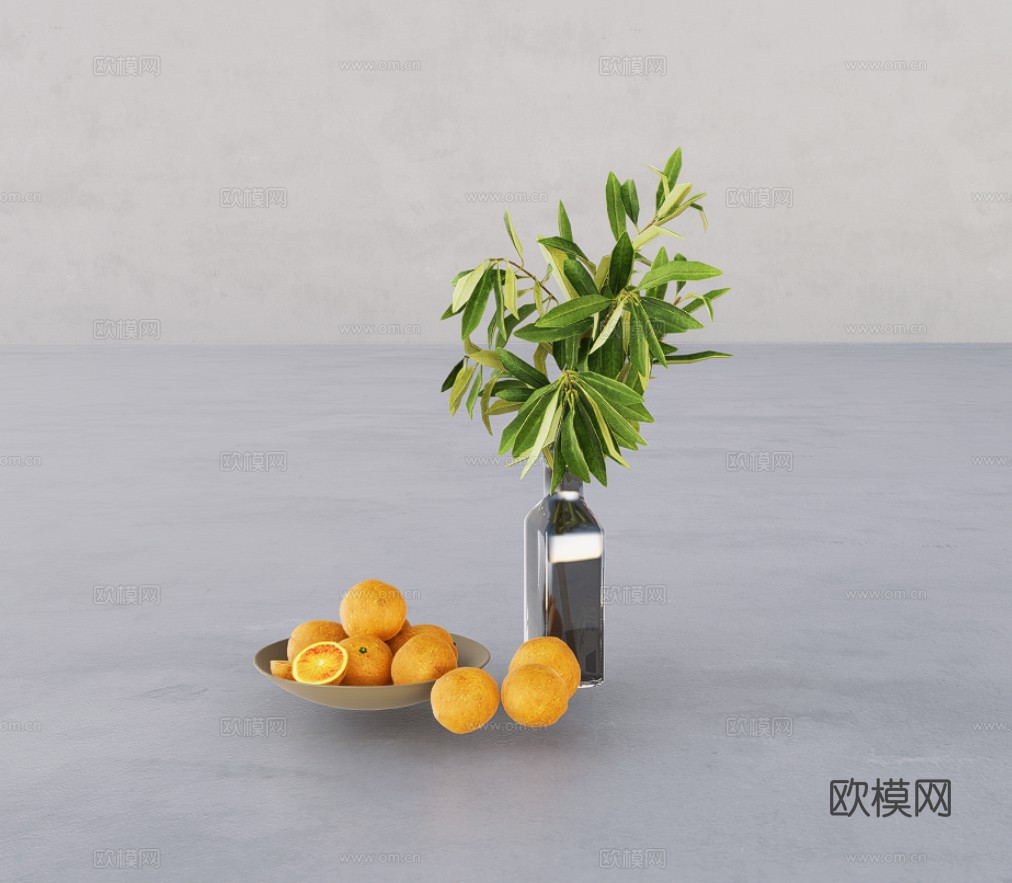 水果摆件su模型