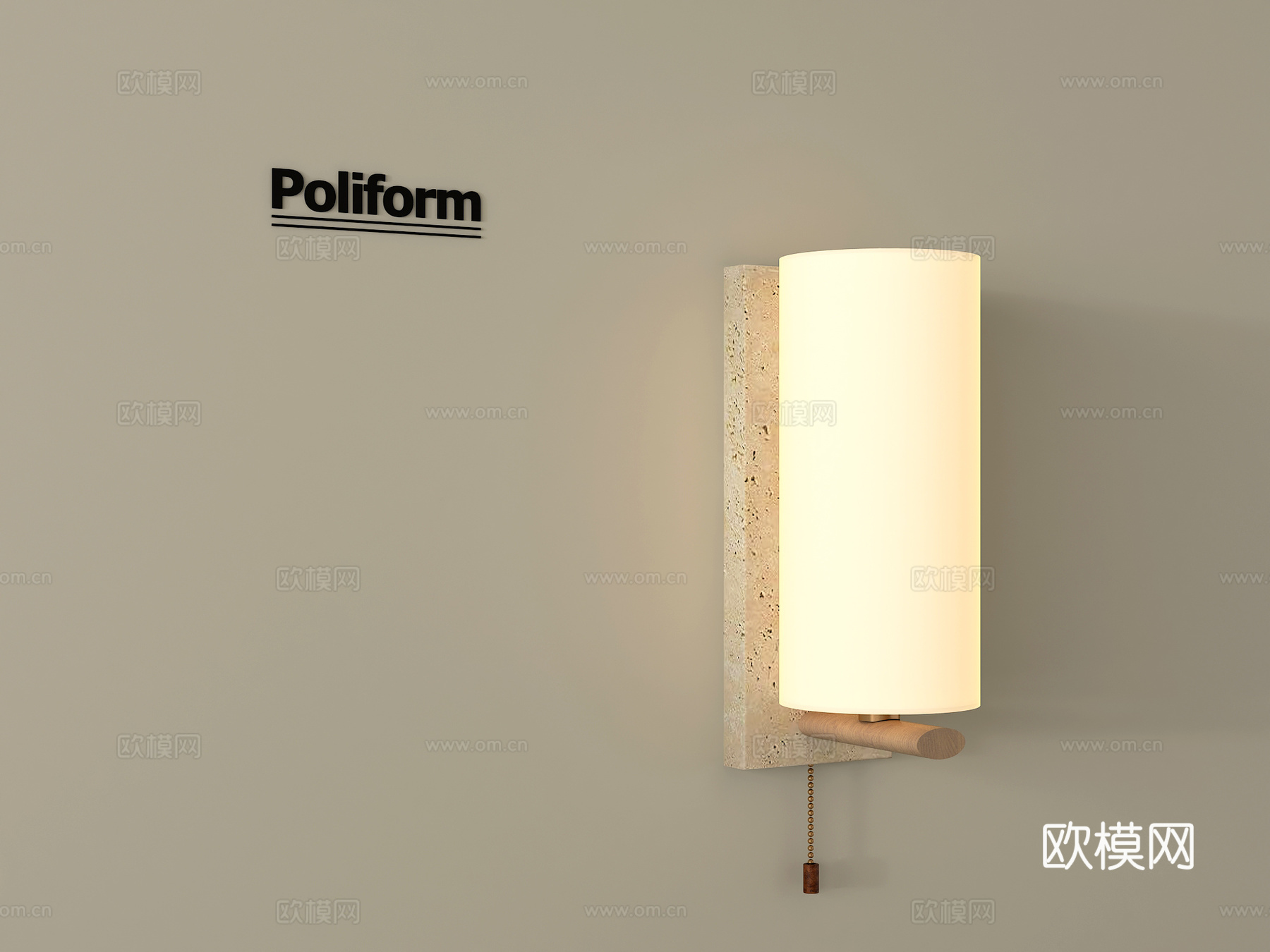 中古风壁灯su模型