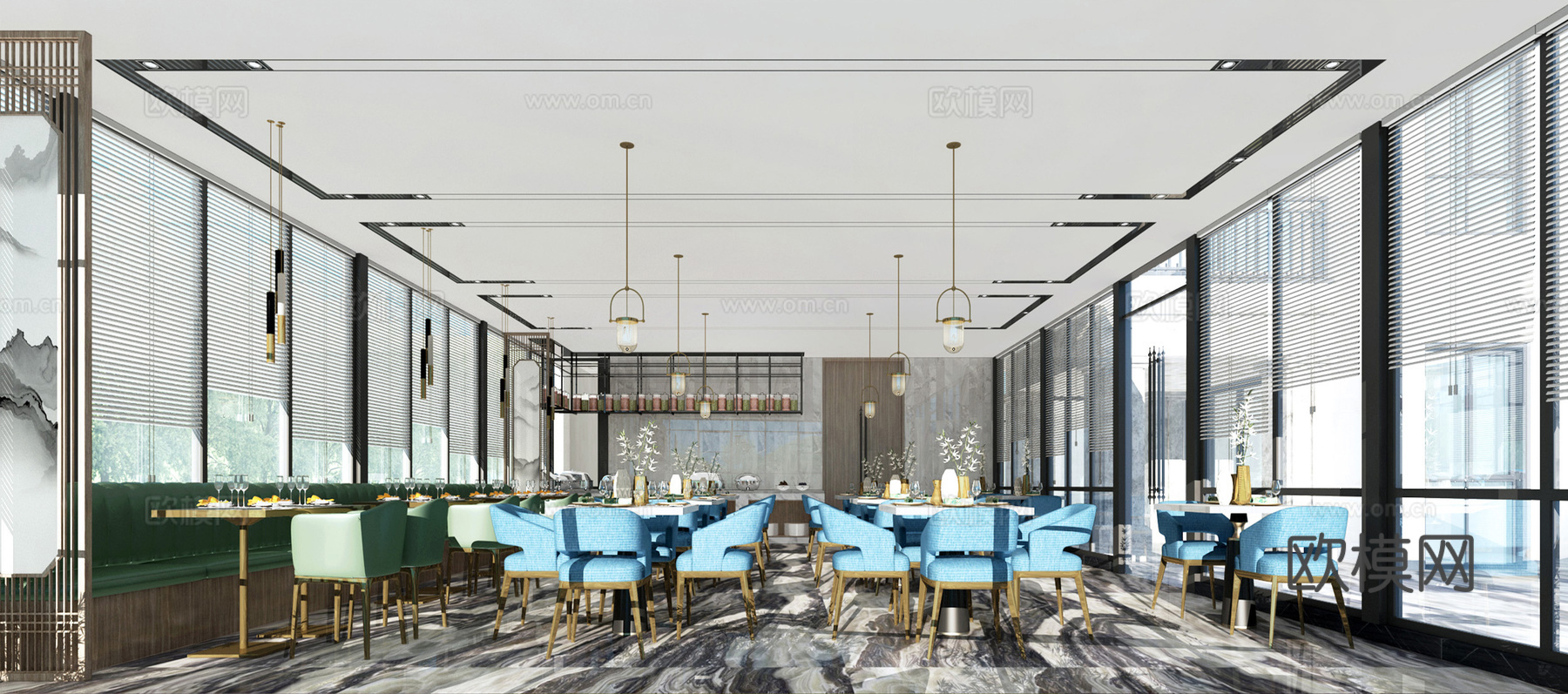 餐厅3d模型下载