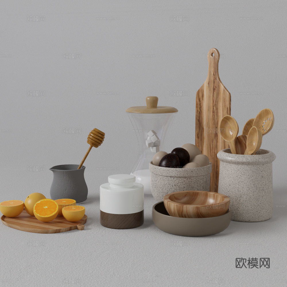厨房摆件su模型