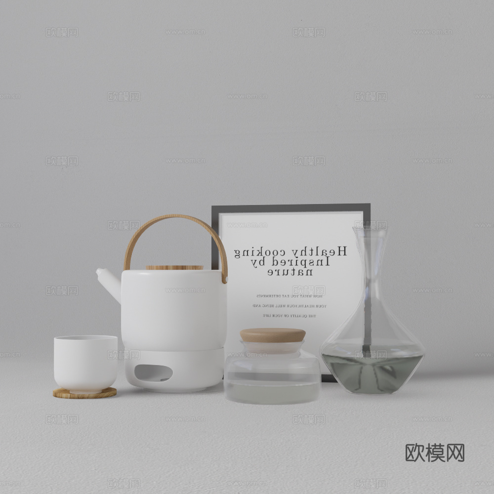 摆件组合su模型