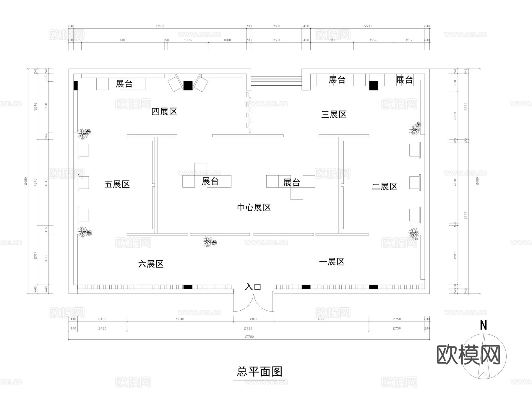 美术馆 艺术馆 展厅 博物馆 展览馆 文件展厅cad施工图