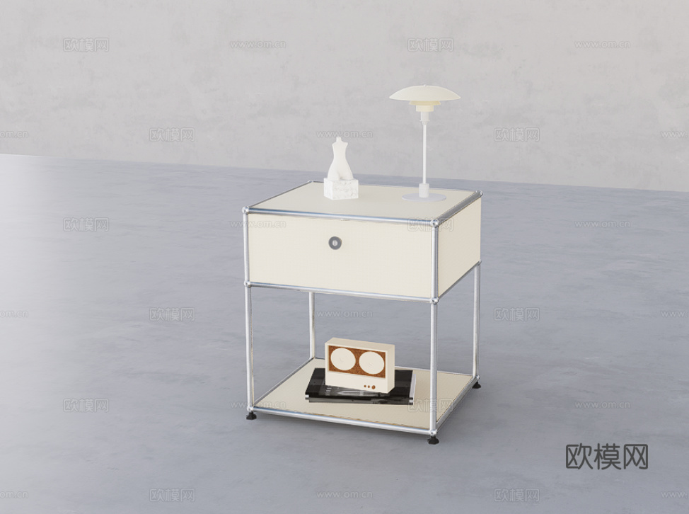 床头柜su模型下载（渲染图1）