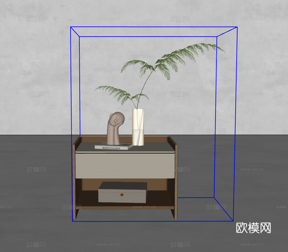 床头柜su模型