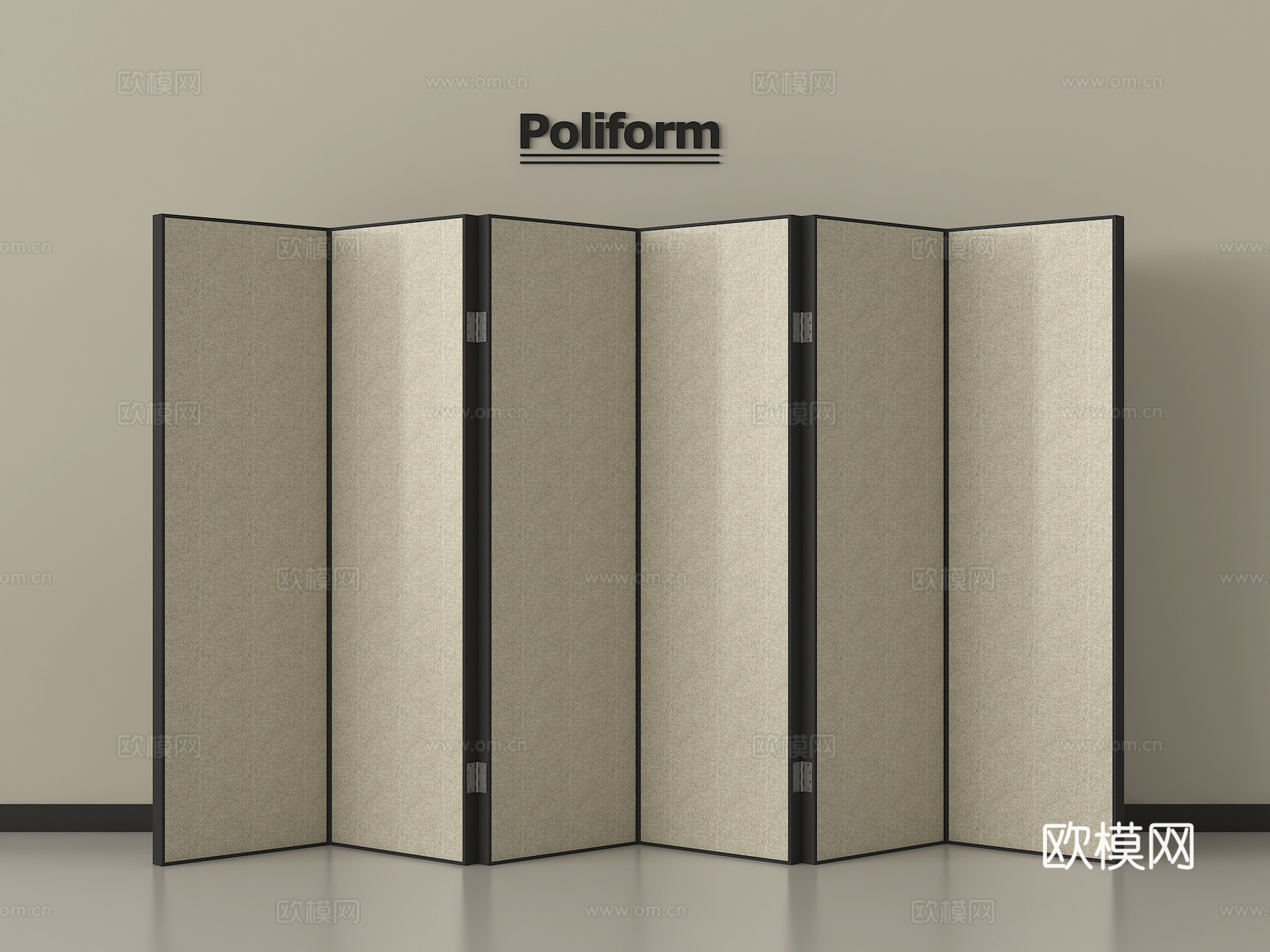 现代屏风隔断 折叠屏风3d模型下载