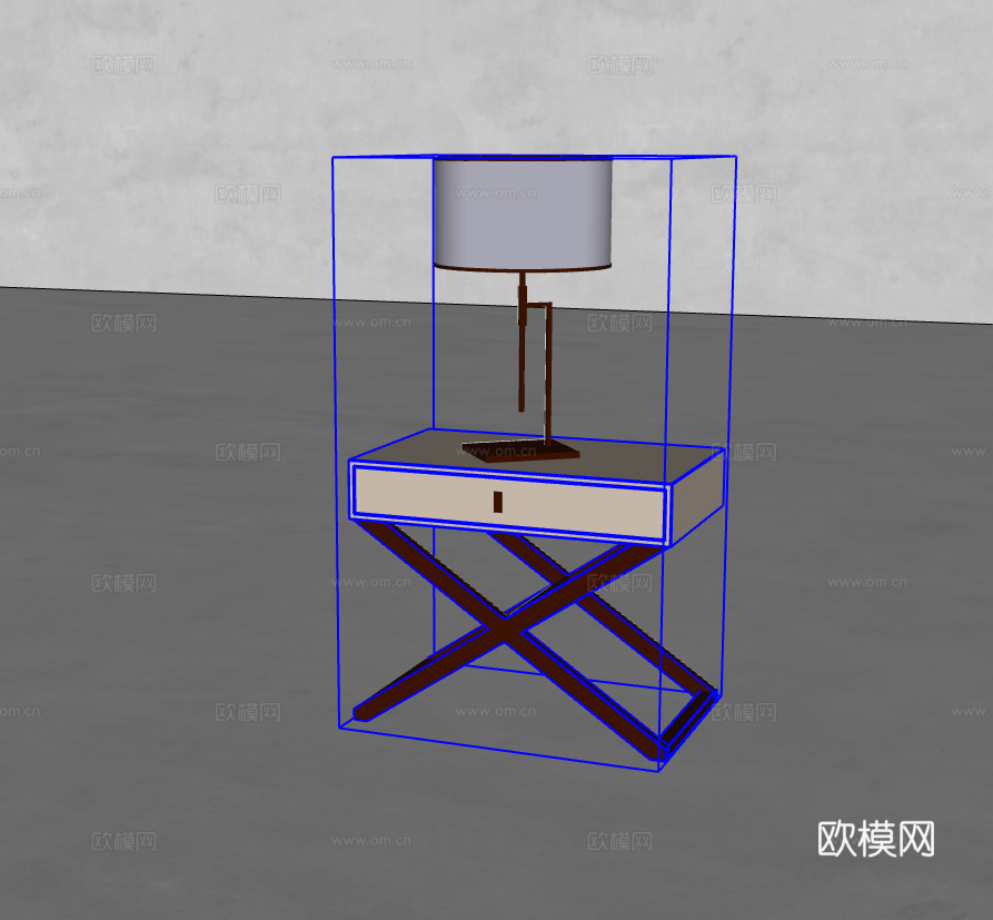 床头柜su模型