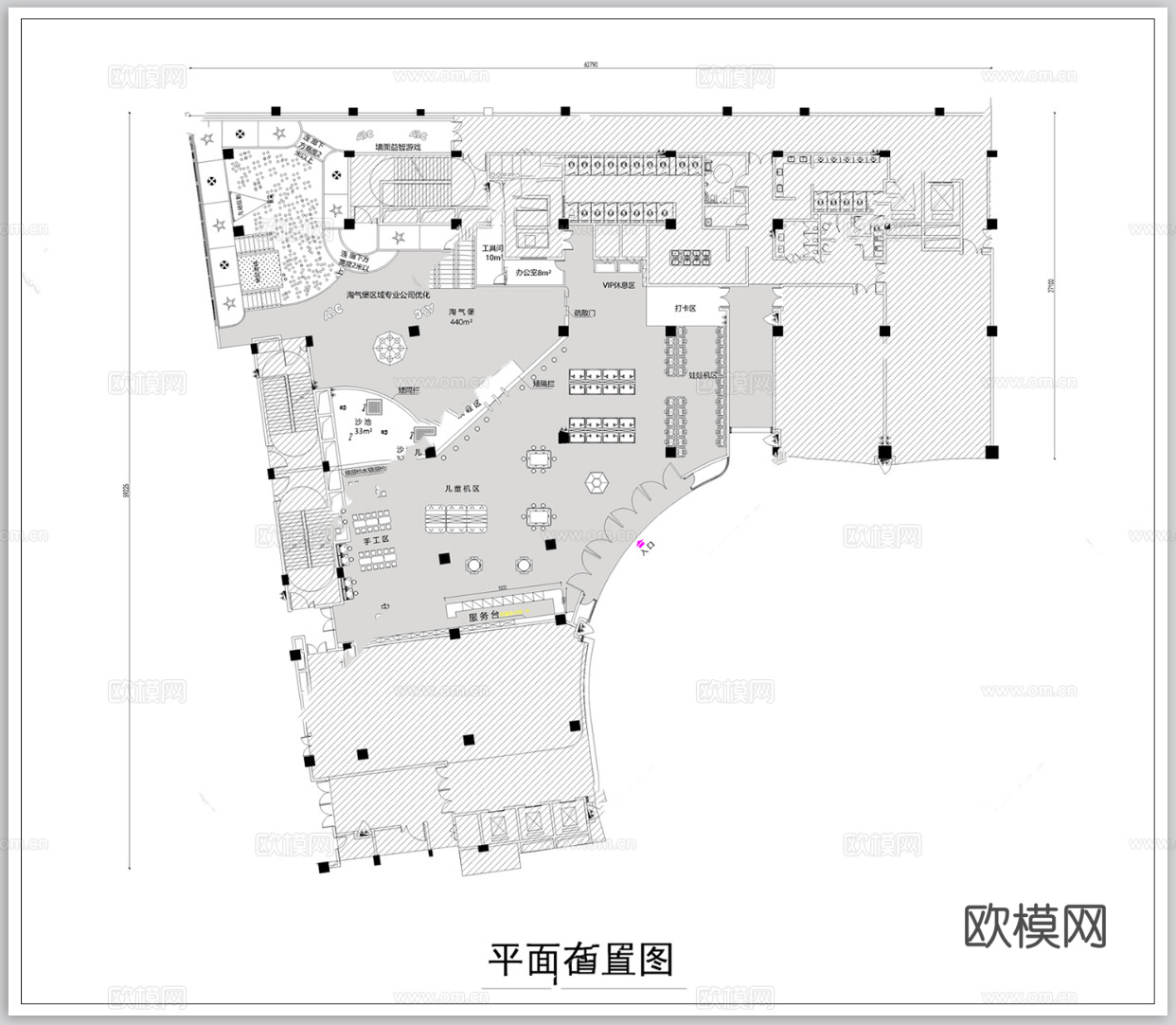 电玩城CAD平面cad施工图