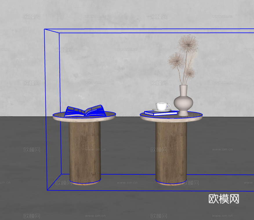 床头柜su模型
