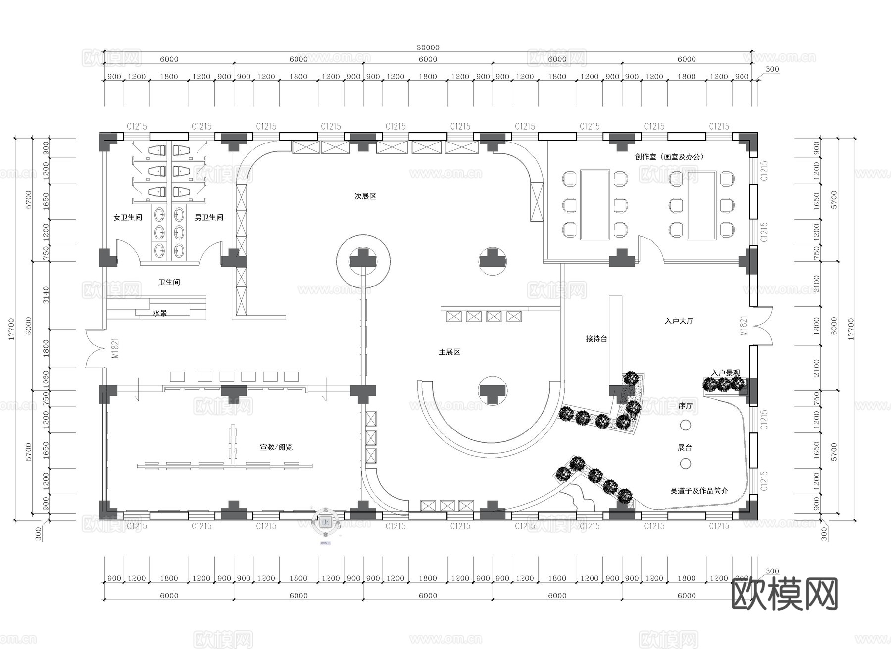 美术馆 艺术馆 展厅 博物馆 展览馆 文件展厅cad施工图