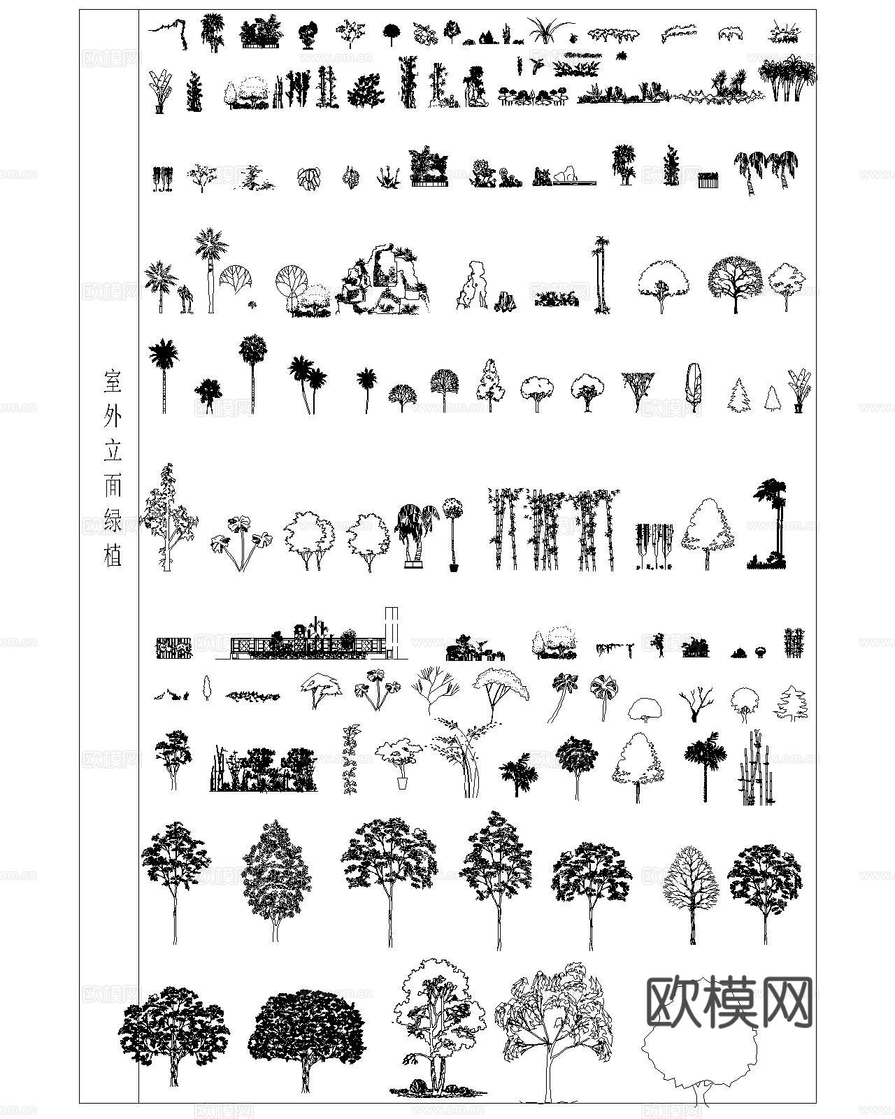 绿植盆栽CADcad施工图