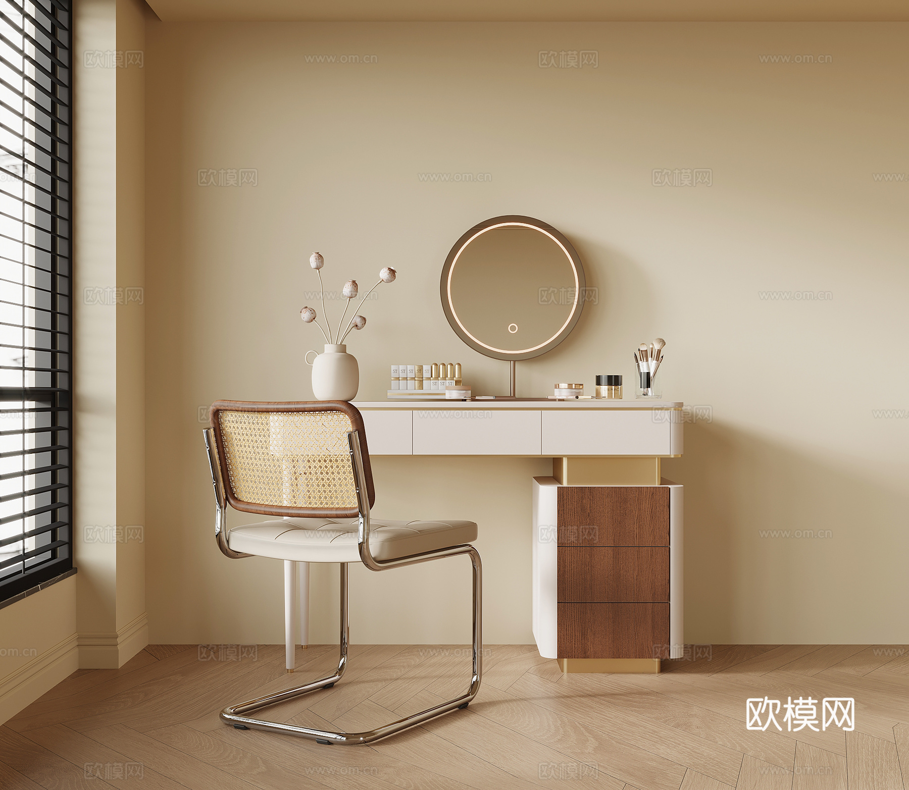 现代梳妆台su模型