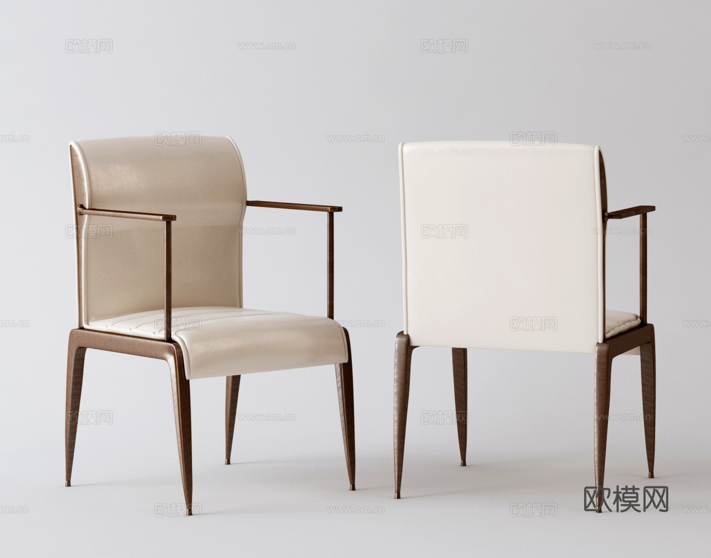 北欧休闲椅 餐椅 洽谈椅3d模型下载