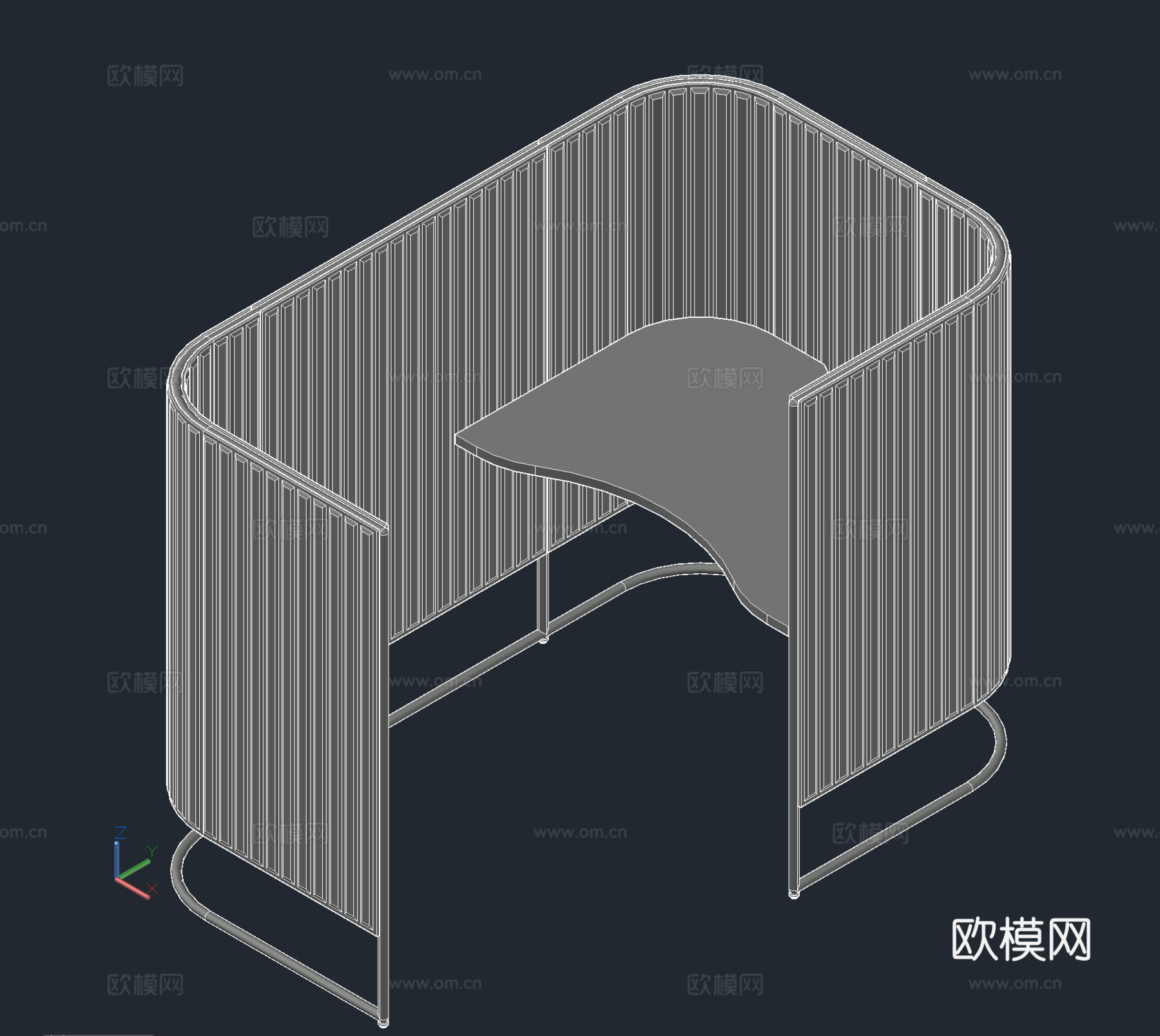 屏风 独立办公屏风cad施工图