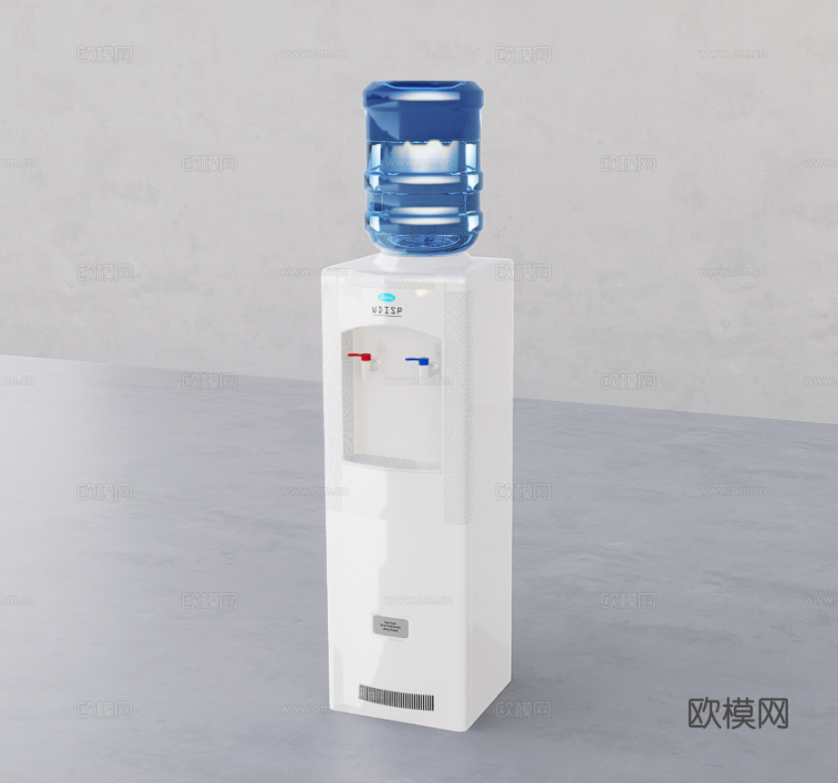 白色饮水机su模型
