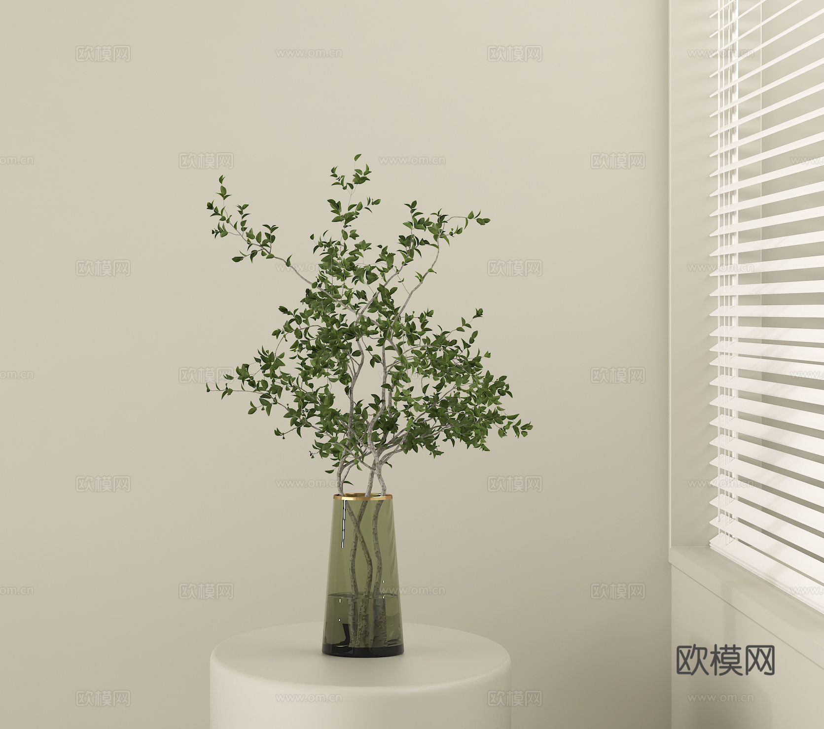 现代花瓶 花艺 盆栽su模型