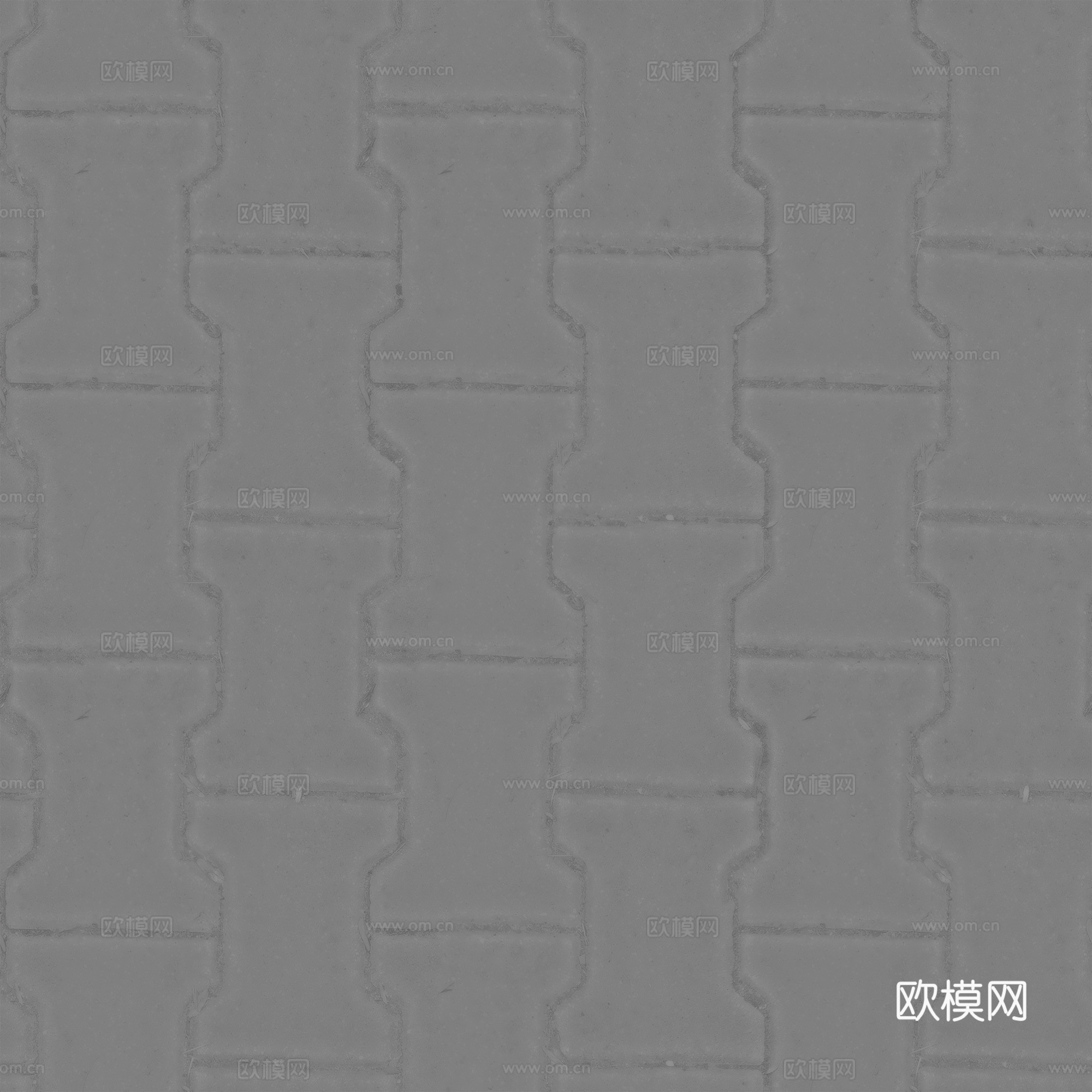户外砖石平铺地面黑白凹凸
