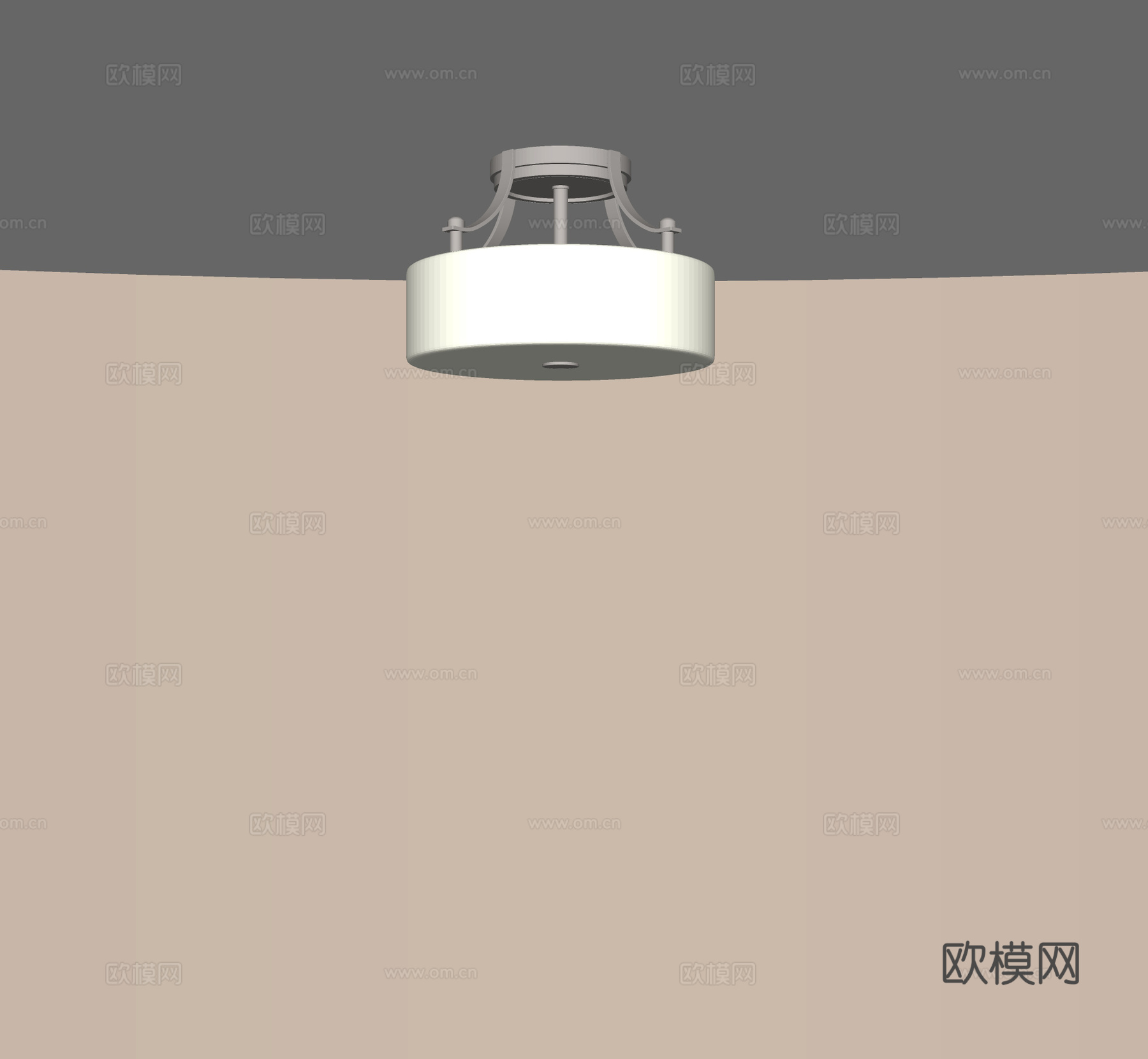 现代金属吊灯 客厅吊灯 书房吊灯 圆形吊灯 吸顶灯su模型