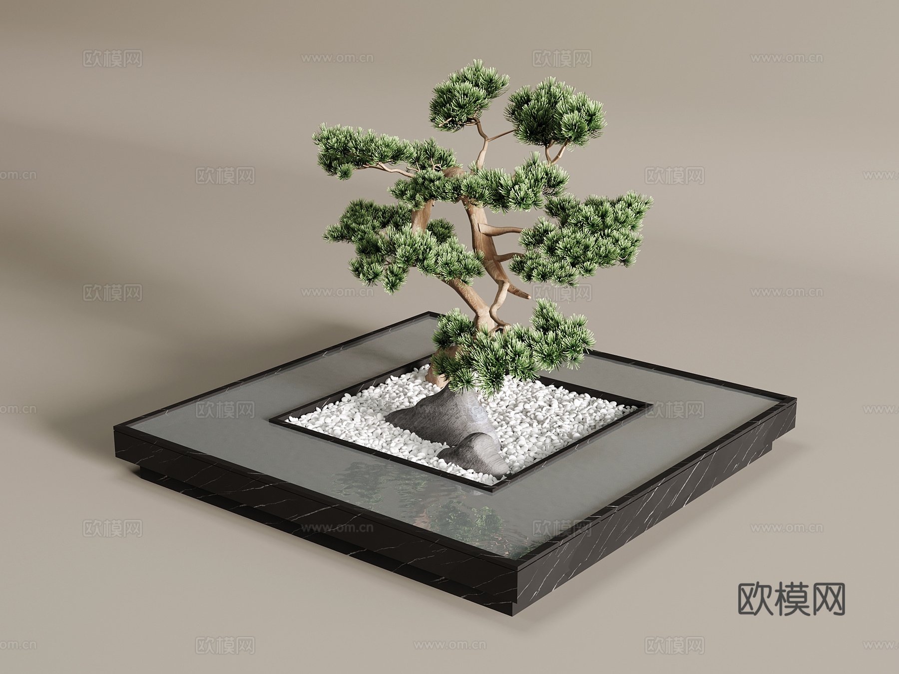 现代绿植景观su模型