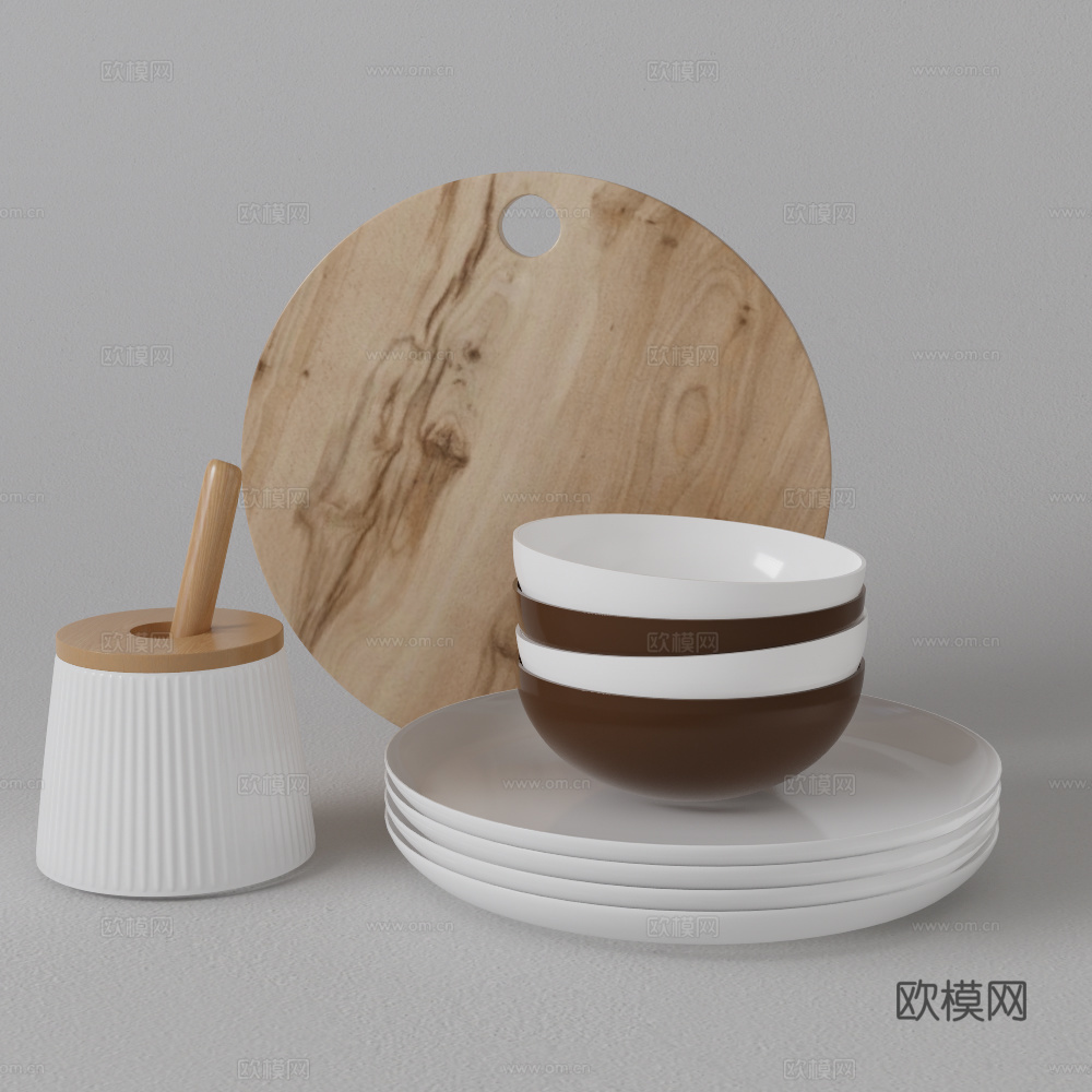 厨具摆件su模型