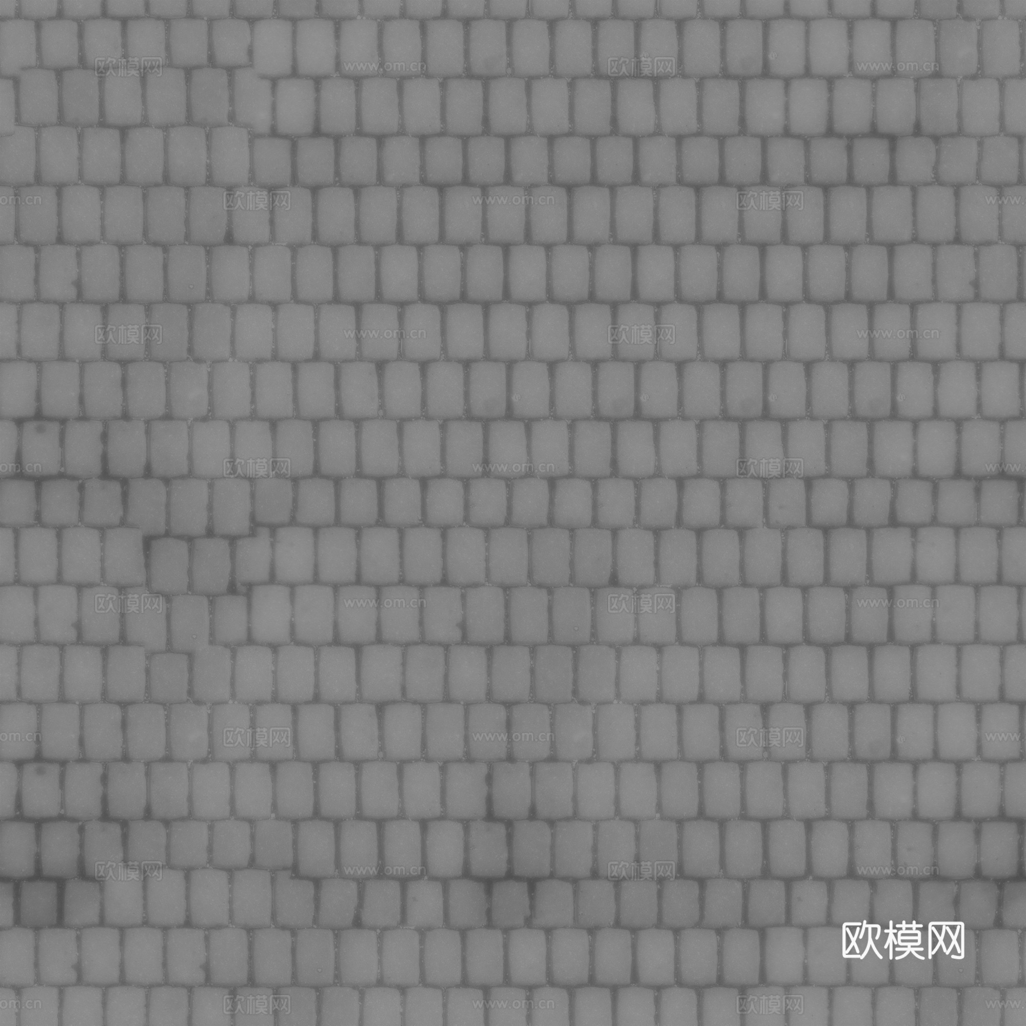 户外砖石平铺地面黑白凹凸
