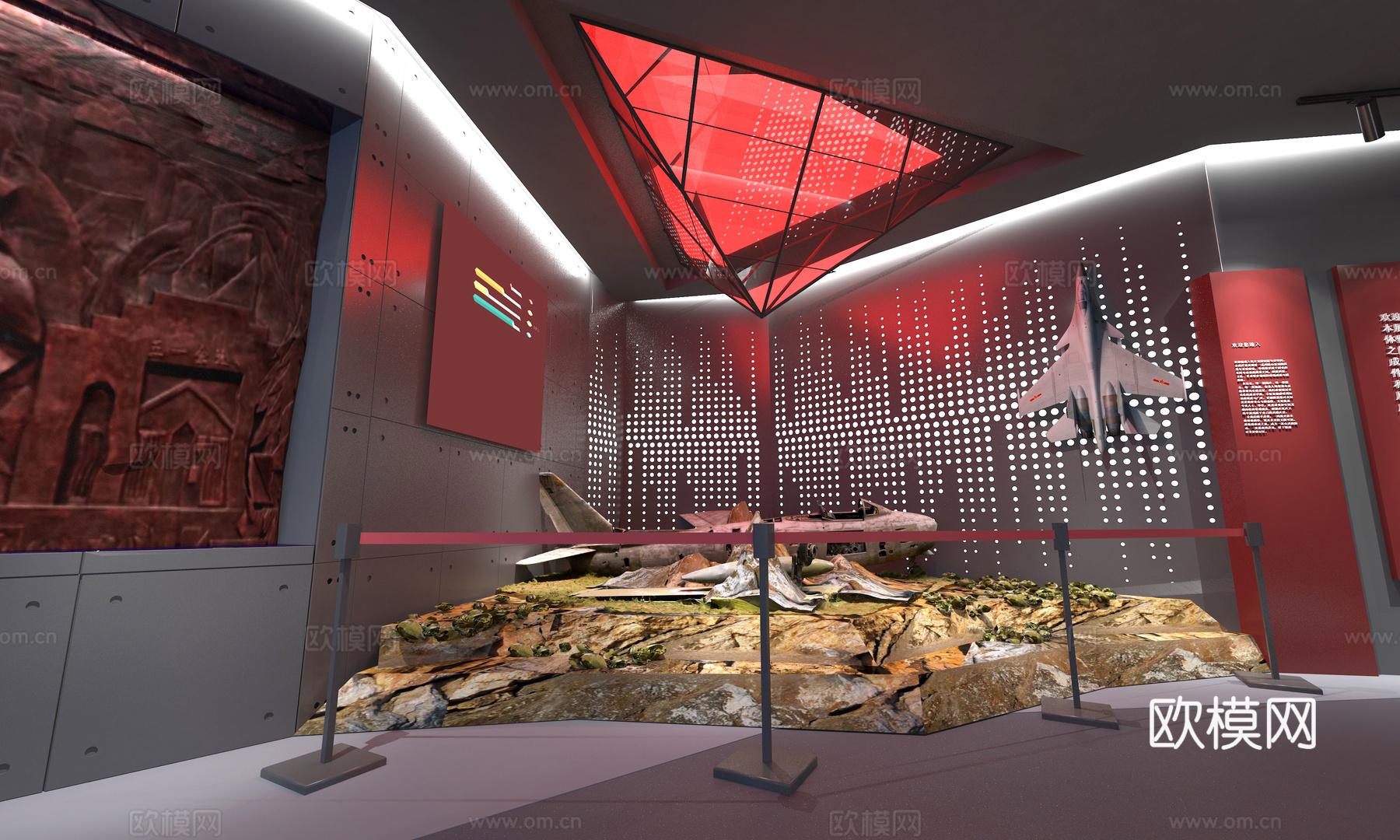 展厅3d模型下载（渲染图7）