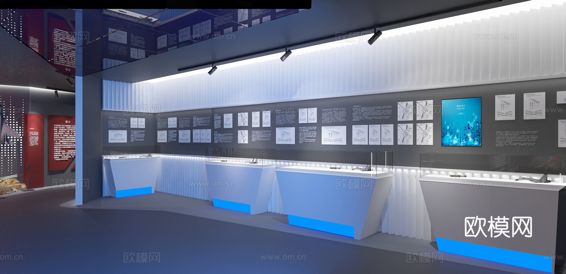展厅3d模型下载（渲染图6）