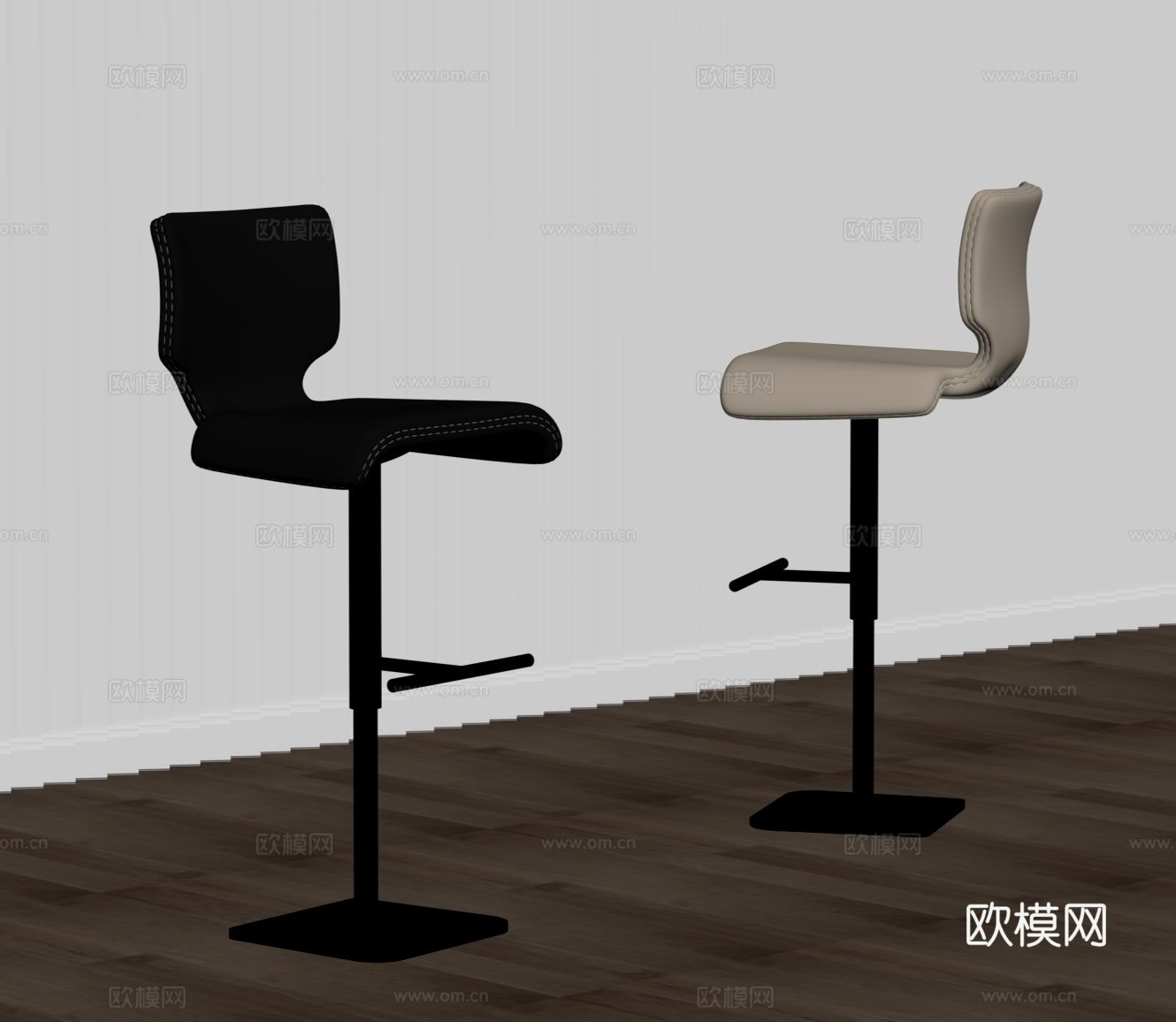 现代吧凳 吧椅su模型