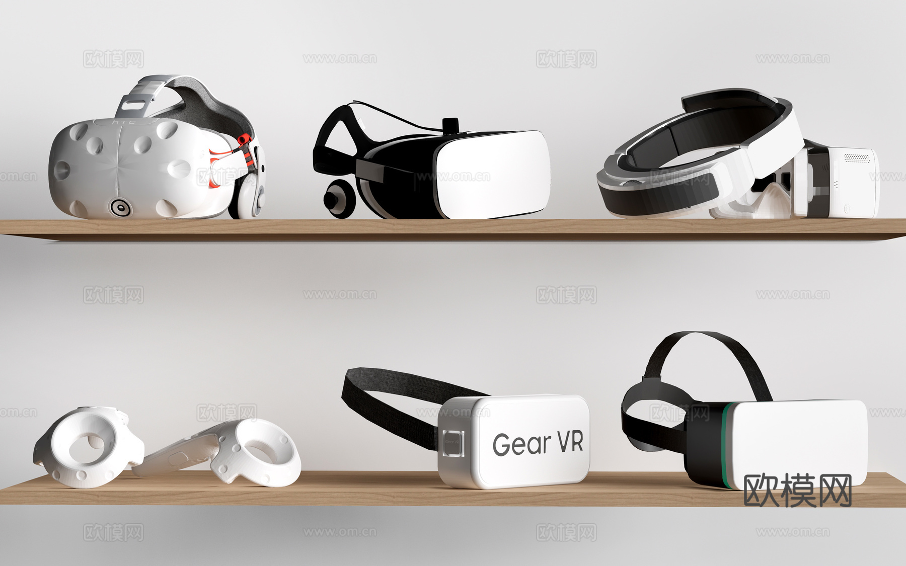 现代VR眼镜 虚拟现实器材 智能眼镜 3D眼镜su模型