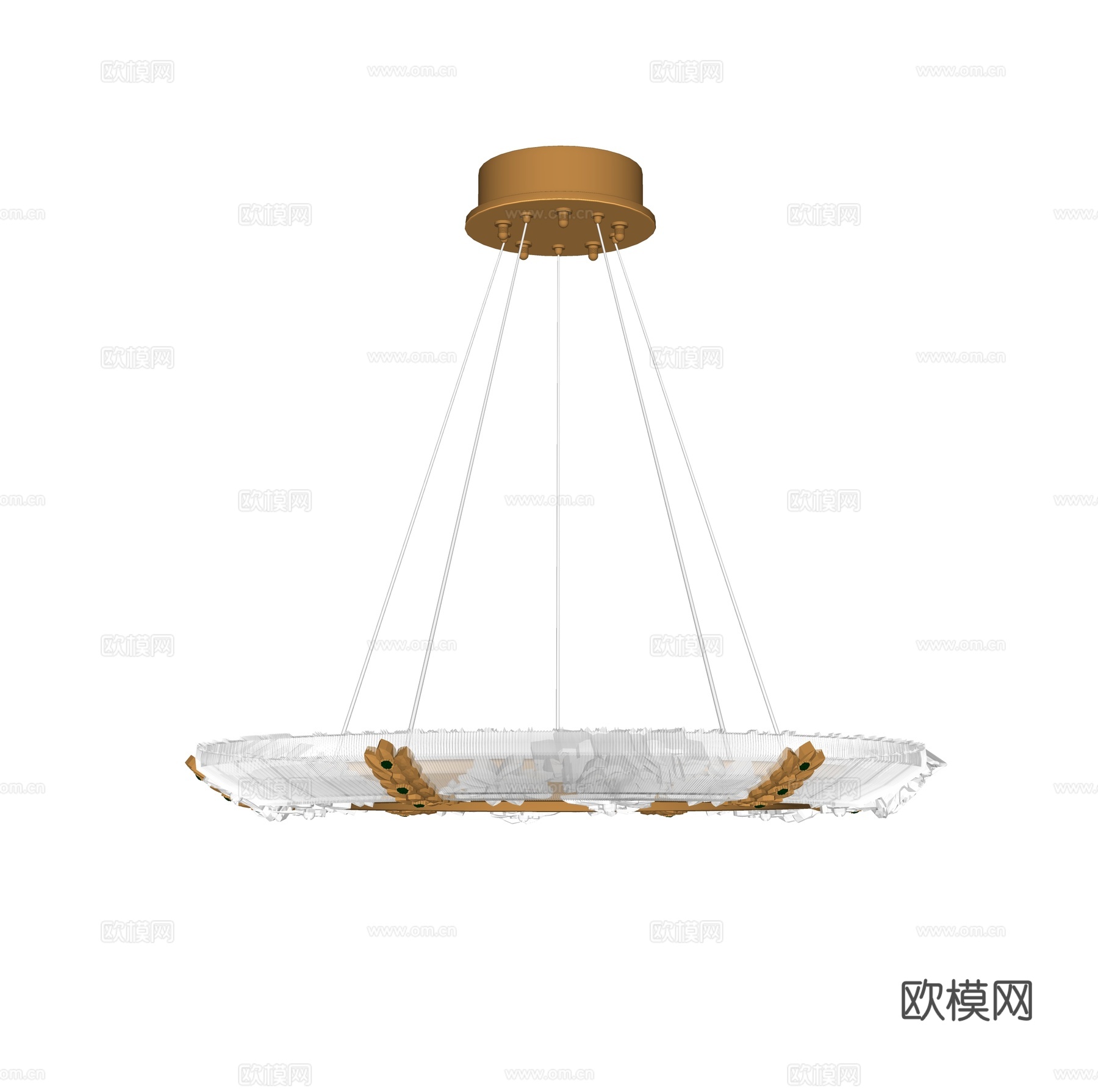 轻奢吊灯su模型