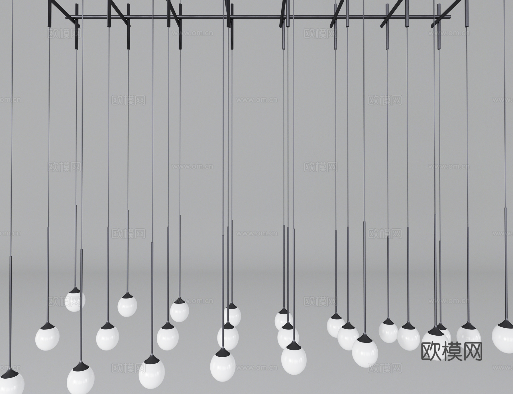 工业风工业吊灯操作间吊灯3d模型下载（渲染图1）