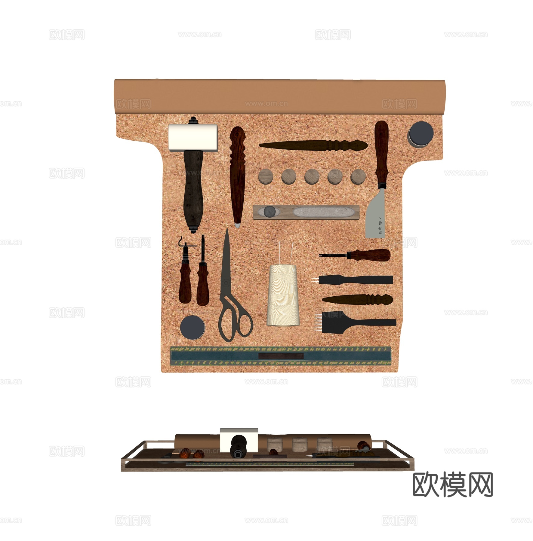 皮革裁剪工具su模型