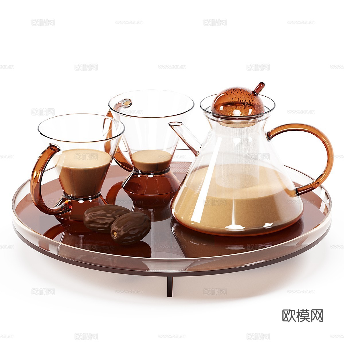 茶具3d模型下载（渲染图1）