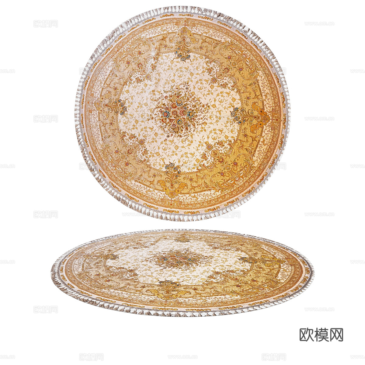 地毯 圆形地毯 欧式地毯3d模型下载