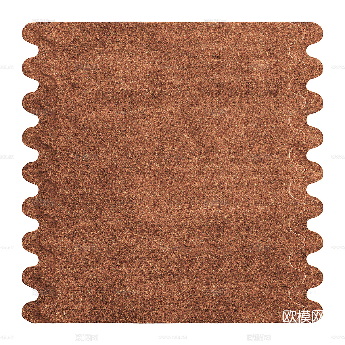 现代奶油风马曼地毯3d模型下载（渲染图2）