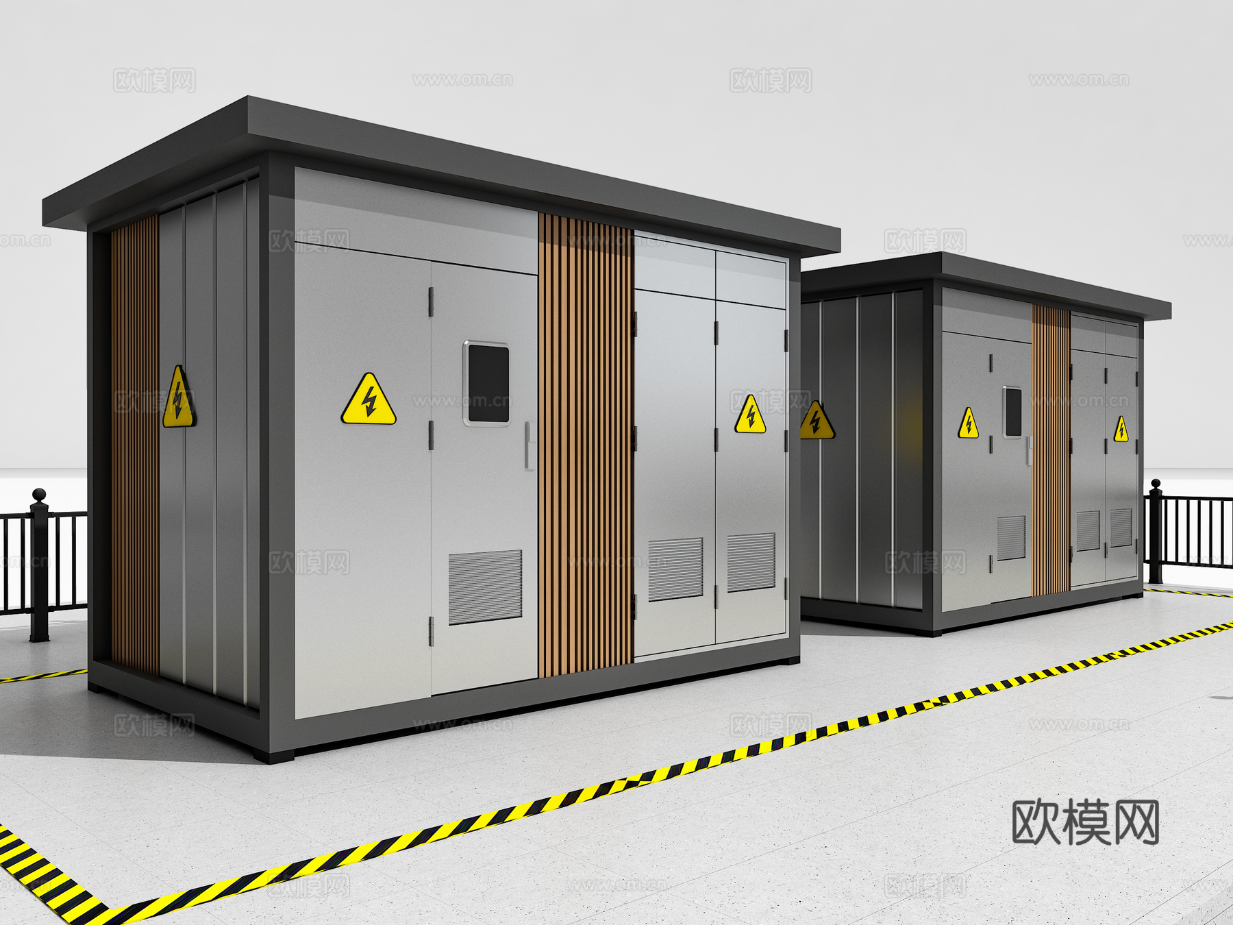 北欧箱变 配电房 电箱 变压房 配电箱3d模型下载