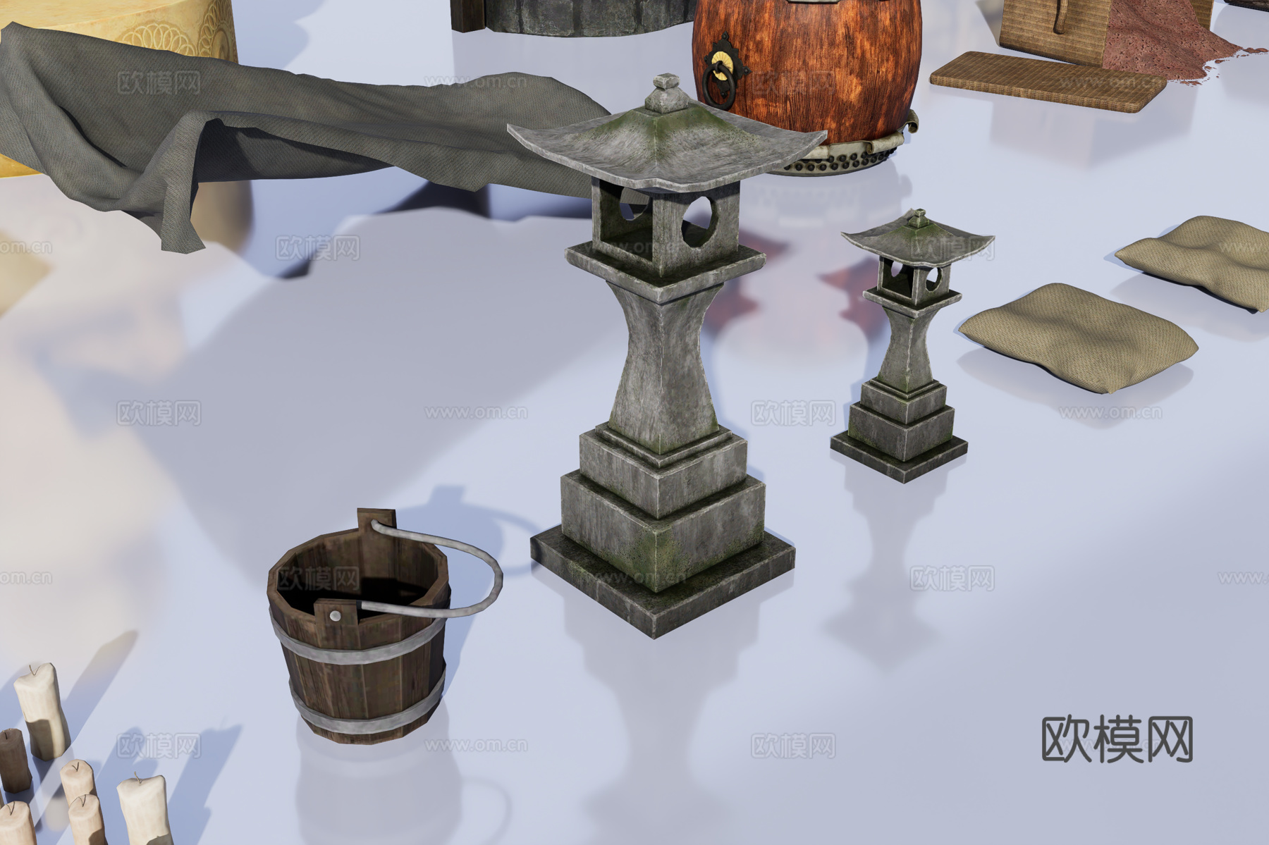 寺庙物品道具3d模型下载（渲染图5）