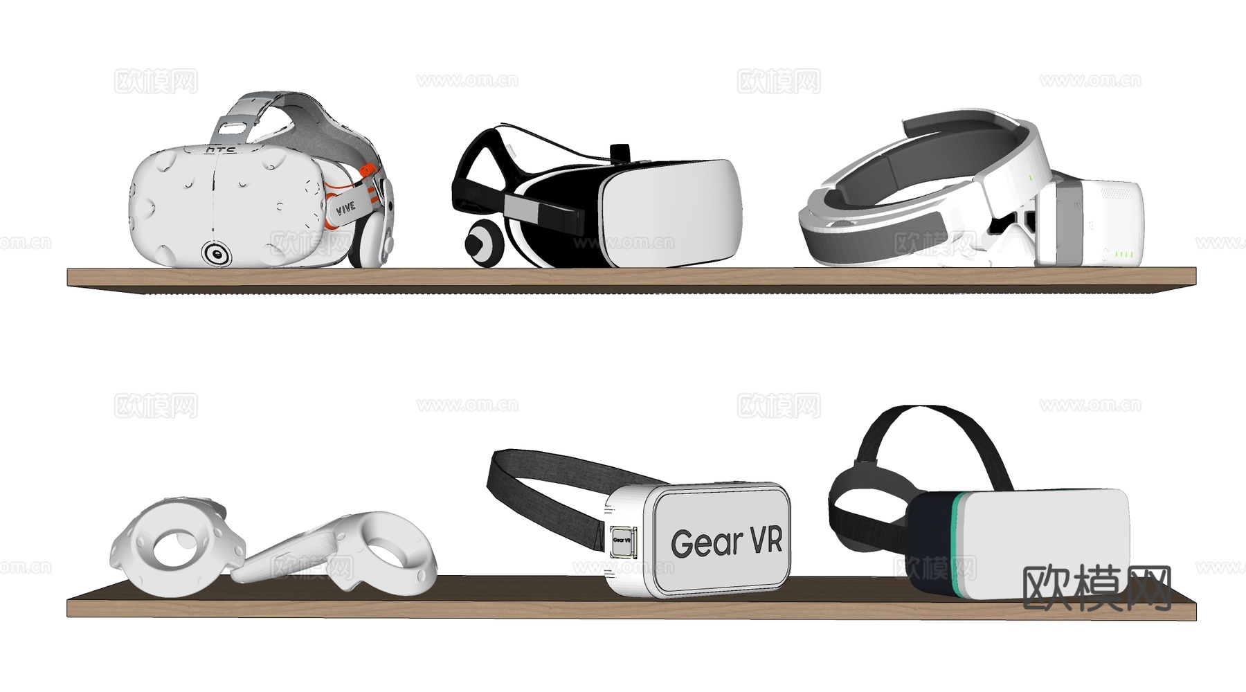 现代VR眼镜 虚拟现实器材 智能眼镜 3D眼镜su模型