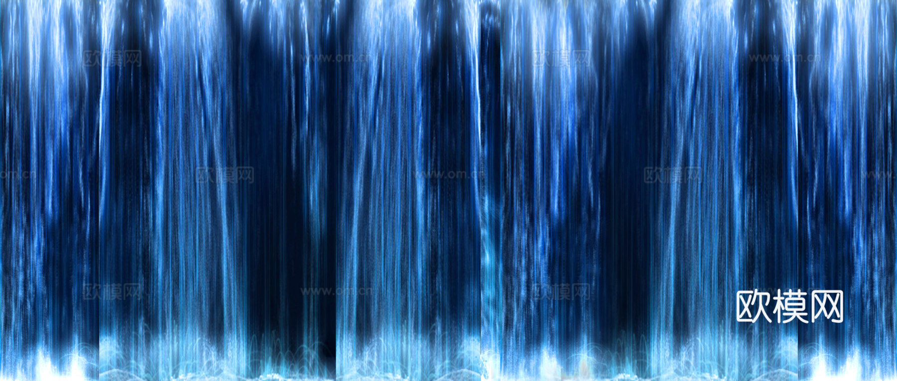 现代极简流水屏幕 电子瀑布