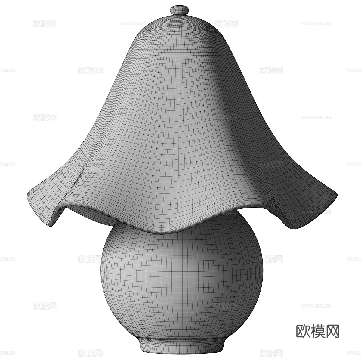 现代奶油风 Fazzo 装饰台灯3d模型下载（渲染图2）